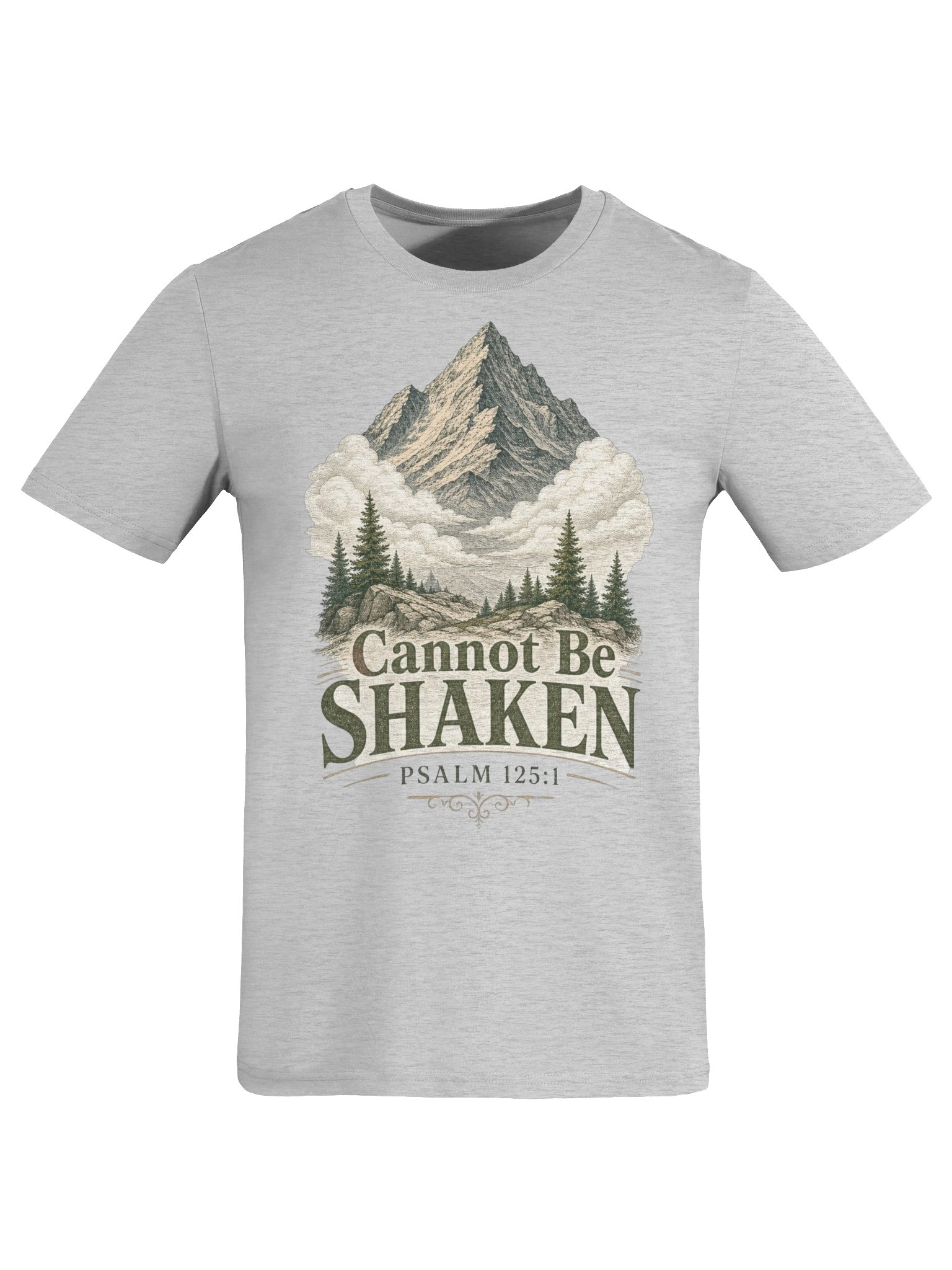 Psalm 125:1 Cannot Be Shaken Christian T-shirt product image (3)