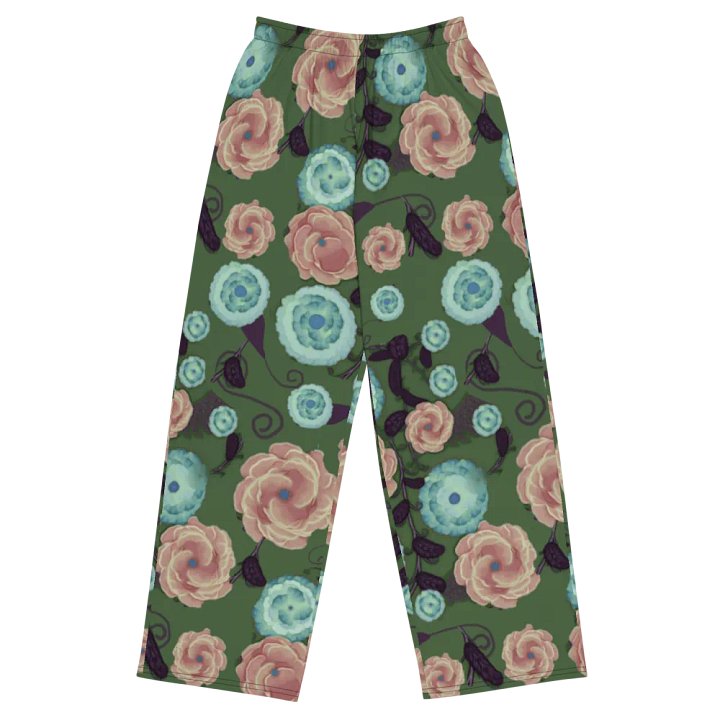 Earthy Peach and Turquoise Wideleg Pants product image (2)