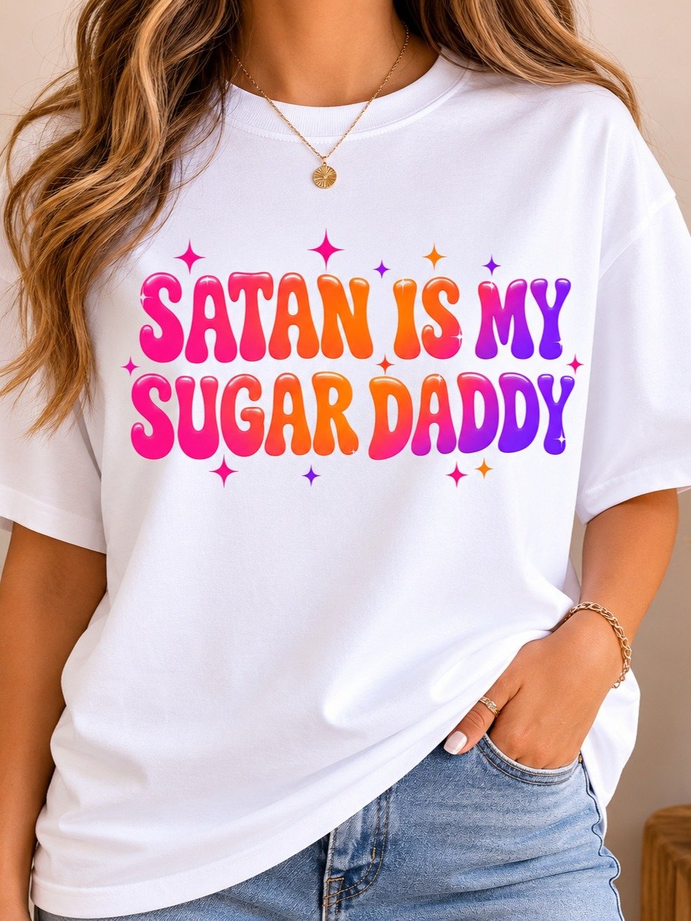 satan is my sugar daddy tee product image (1)