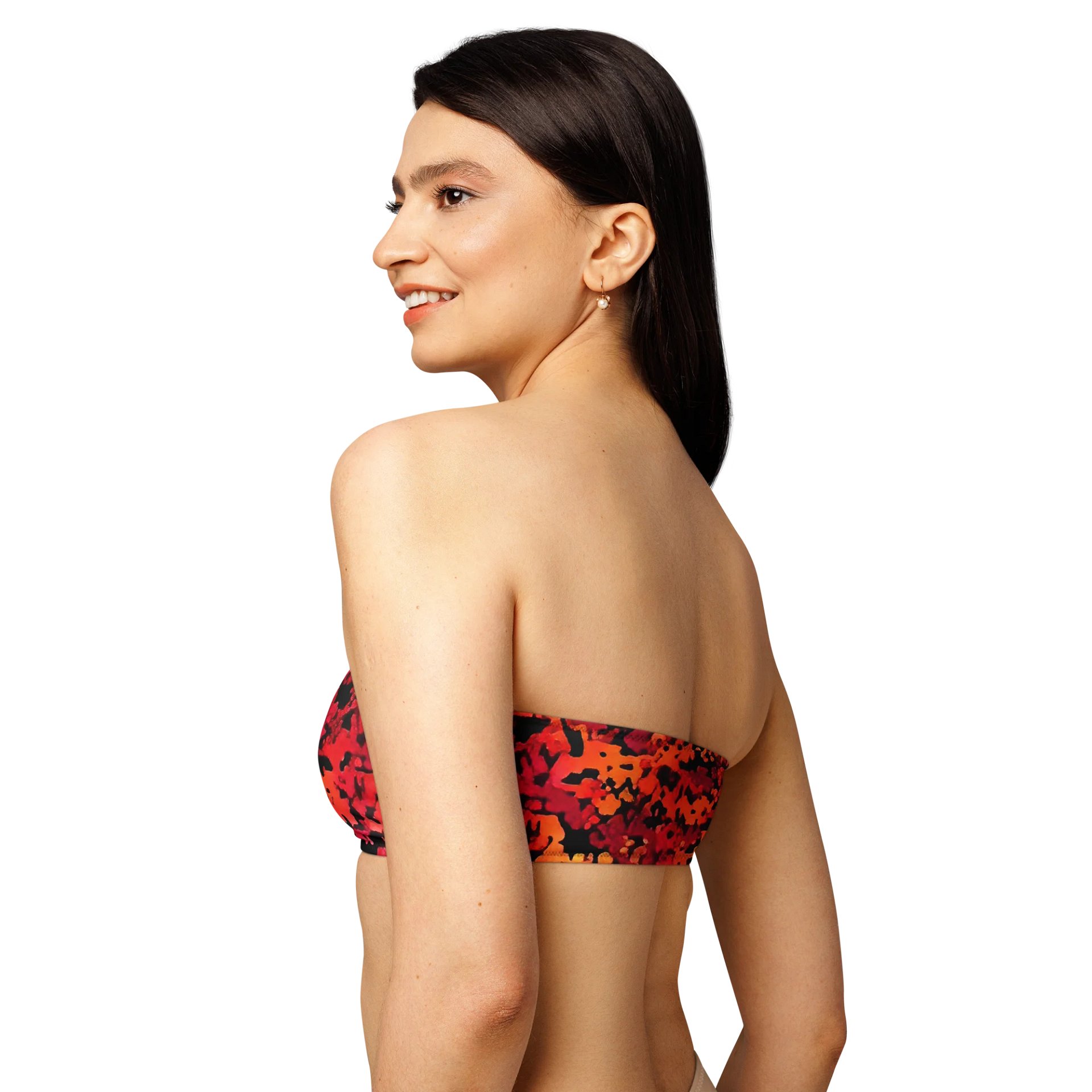 Sunset Chaos Recycled Bandeau Bikini Top product image (6)