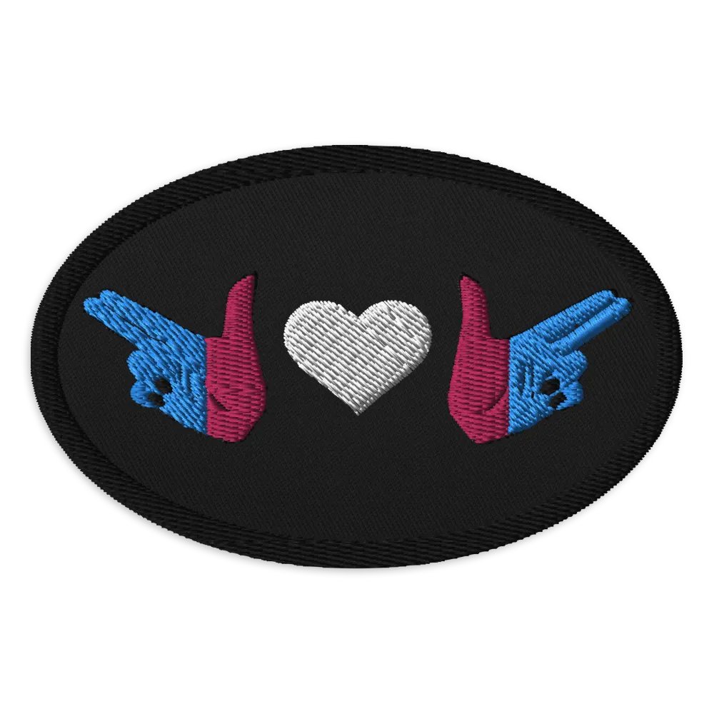 Finger Guns (trans flag) Patch product image (1)