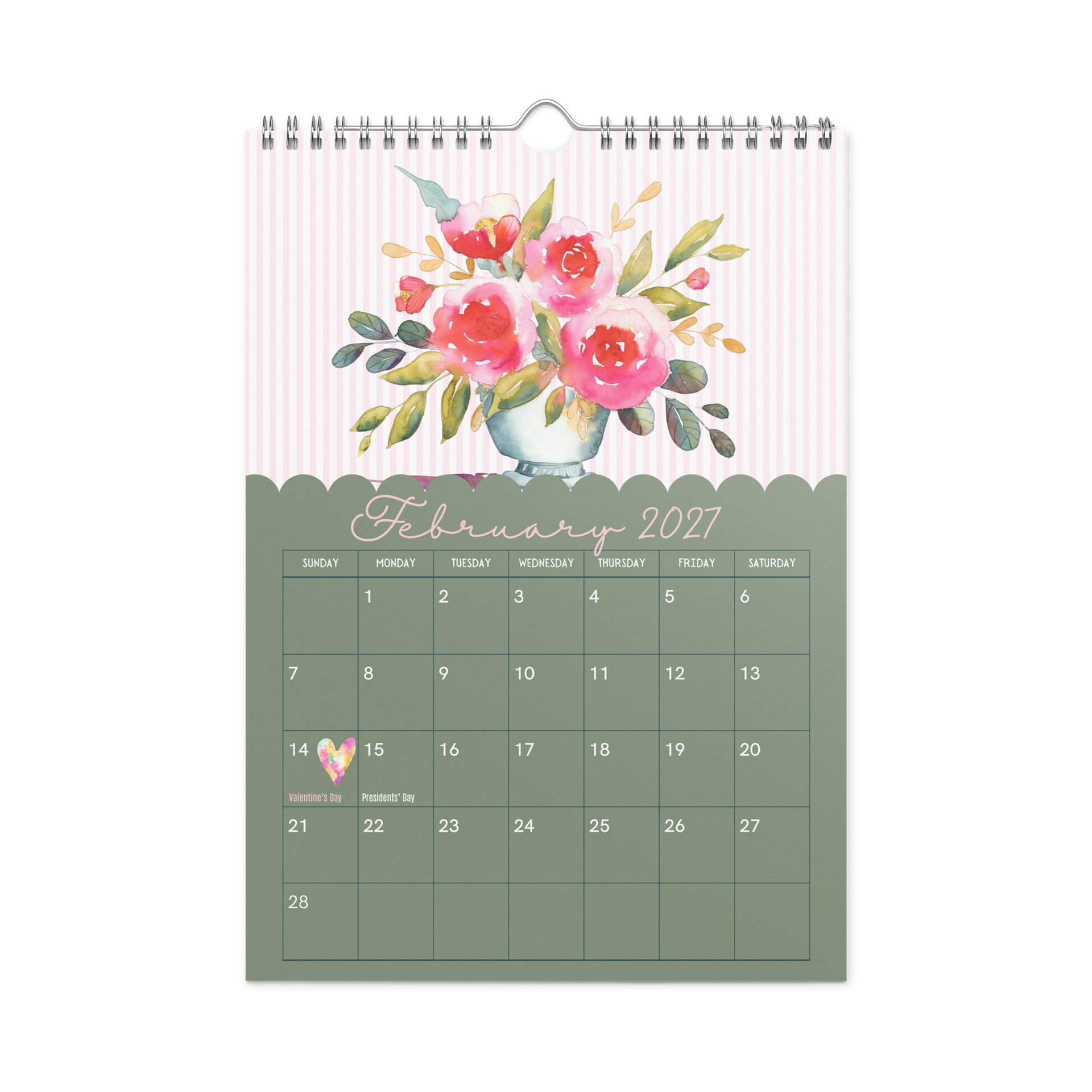 Bloom Through the Seasons: A Watercolor Calendar (July 2026 - June 2027) product image (2)