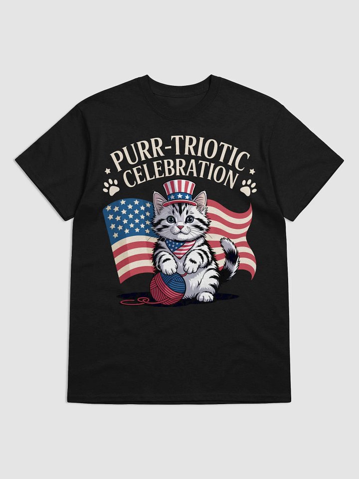 Purr-triotic Kitten Celebration T-Shirt product image (1)