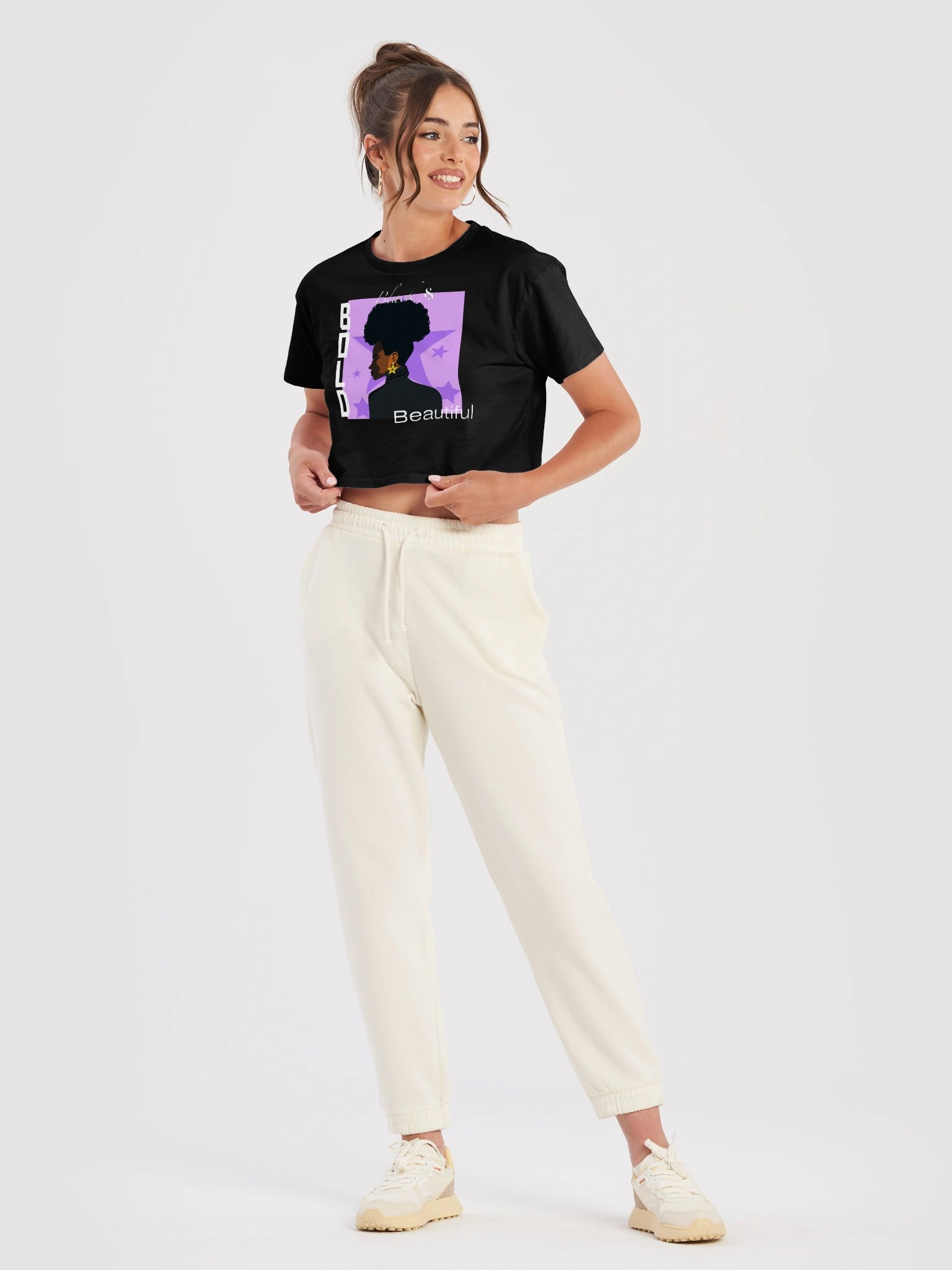 Bold Black Beautiful Icon II Crop Tee product image (3)