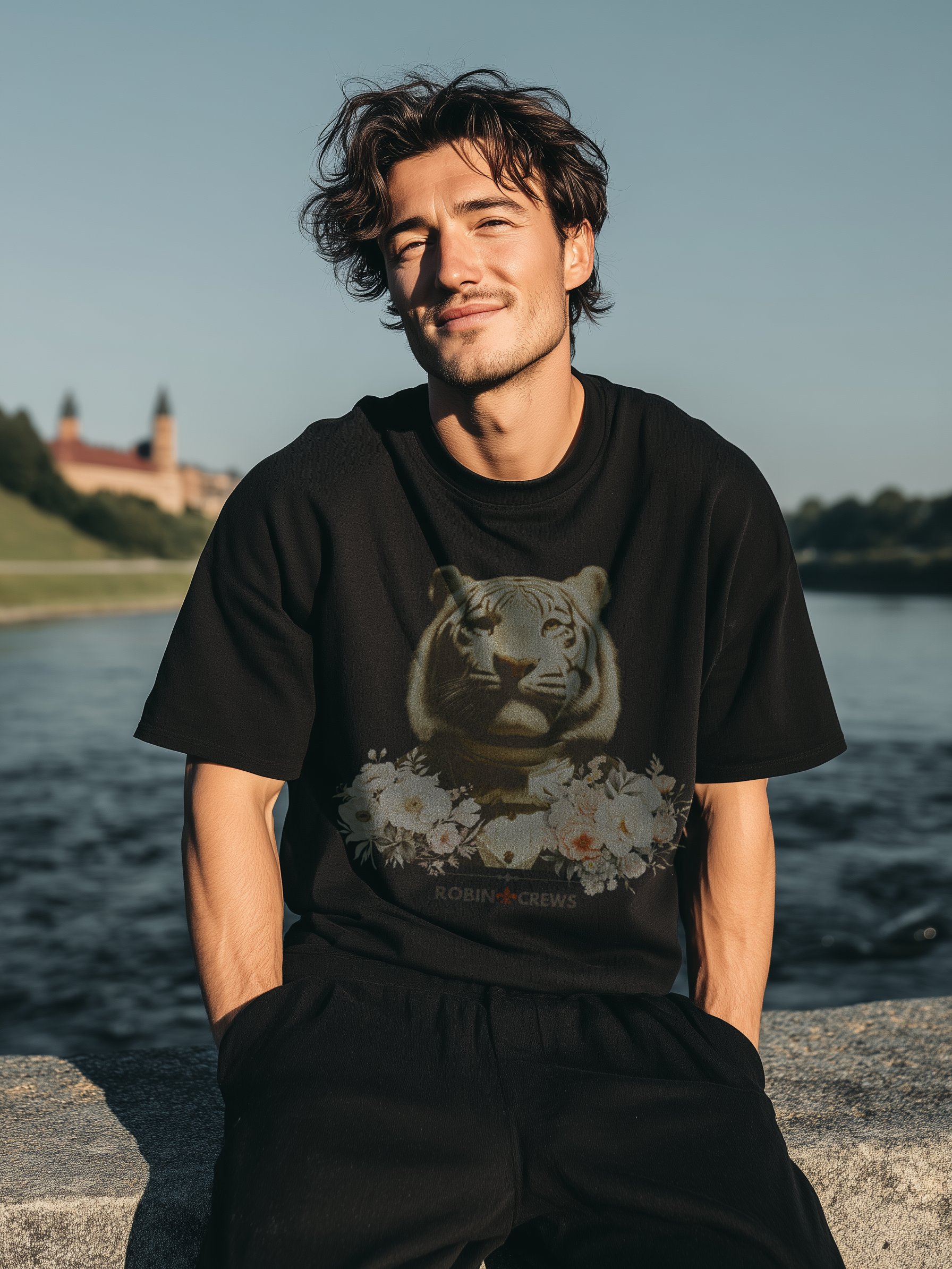 White Tiger Floral T Shirt Vintage Animal product image (2)
