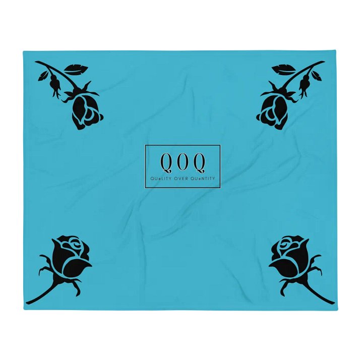 Rose Throw Blanket (Bright Summer Sky) product image (1)