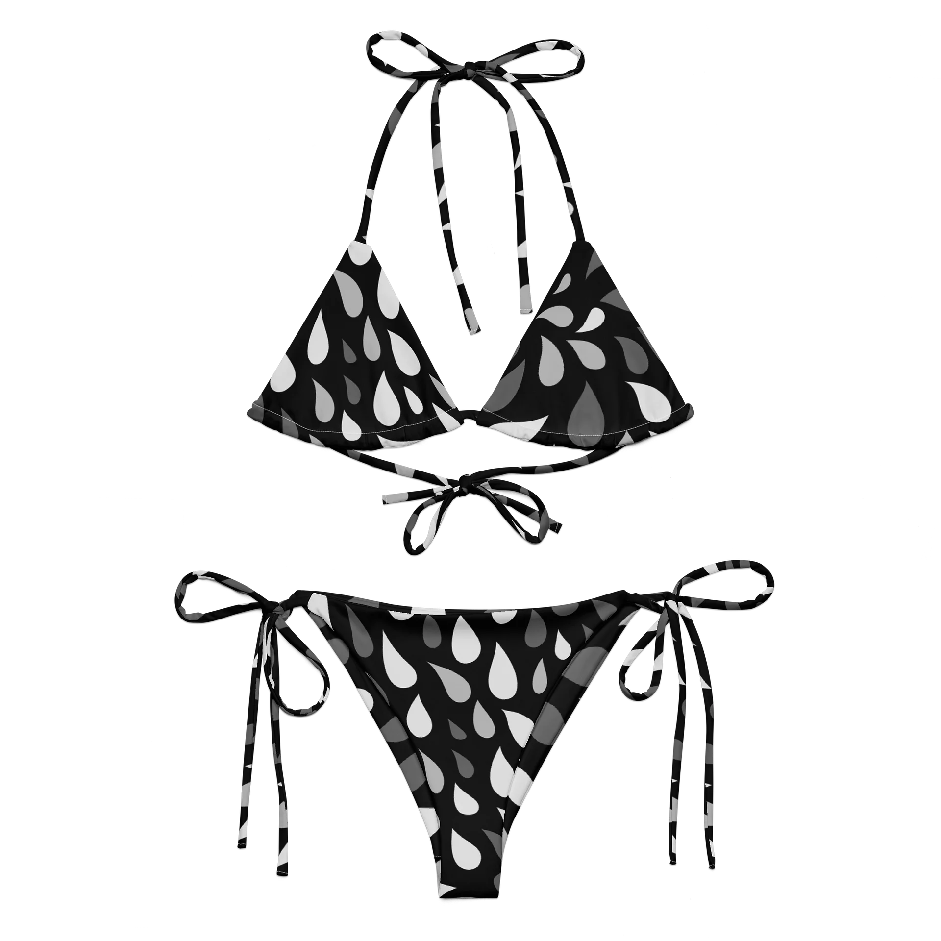 His House String Bikini Set - Black Wave product image (9)