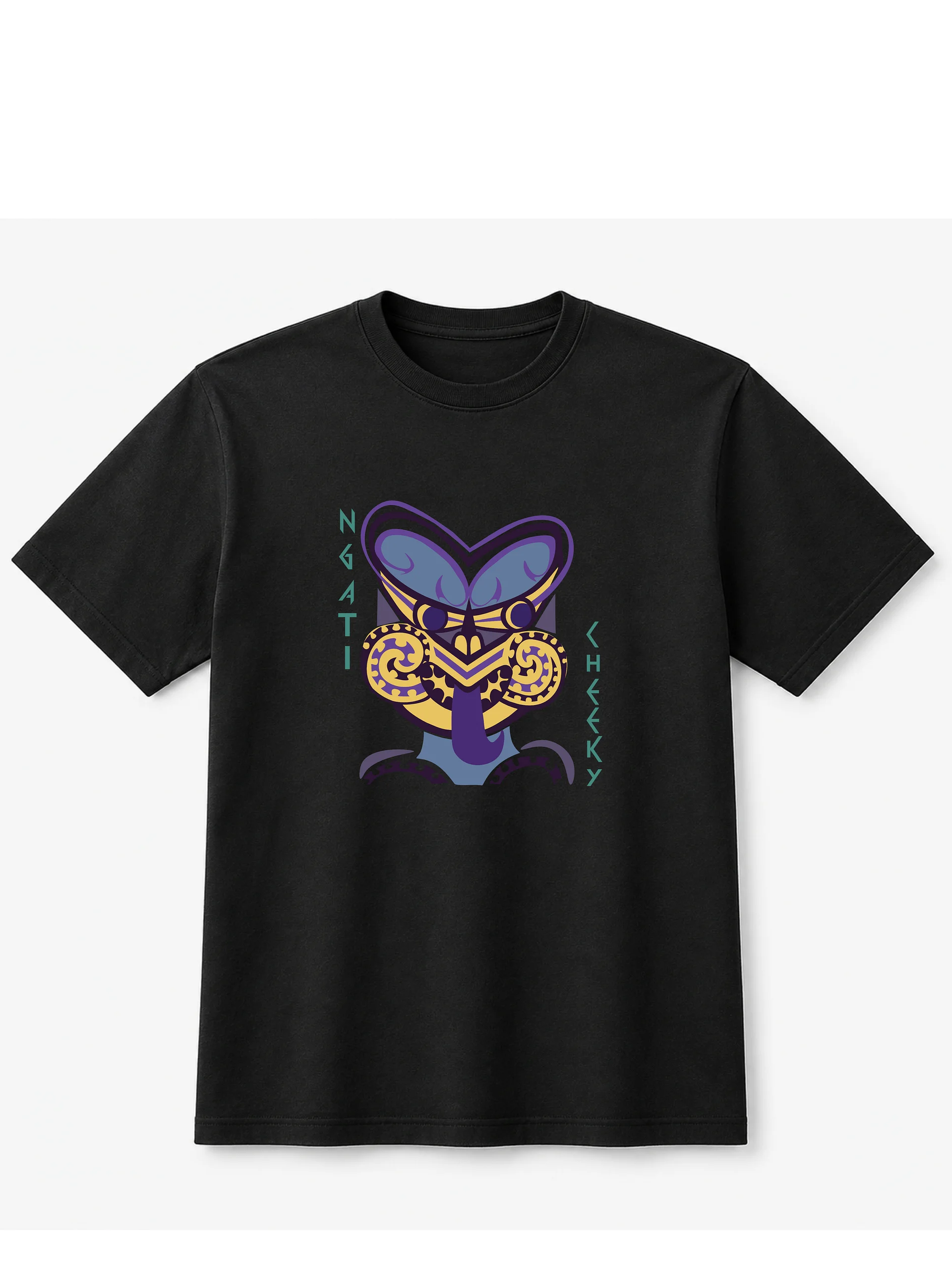 Ngāti Cheeky Black Tee product image (2)