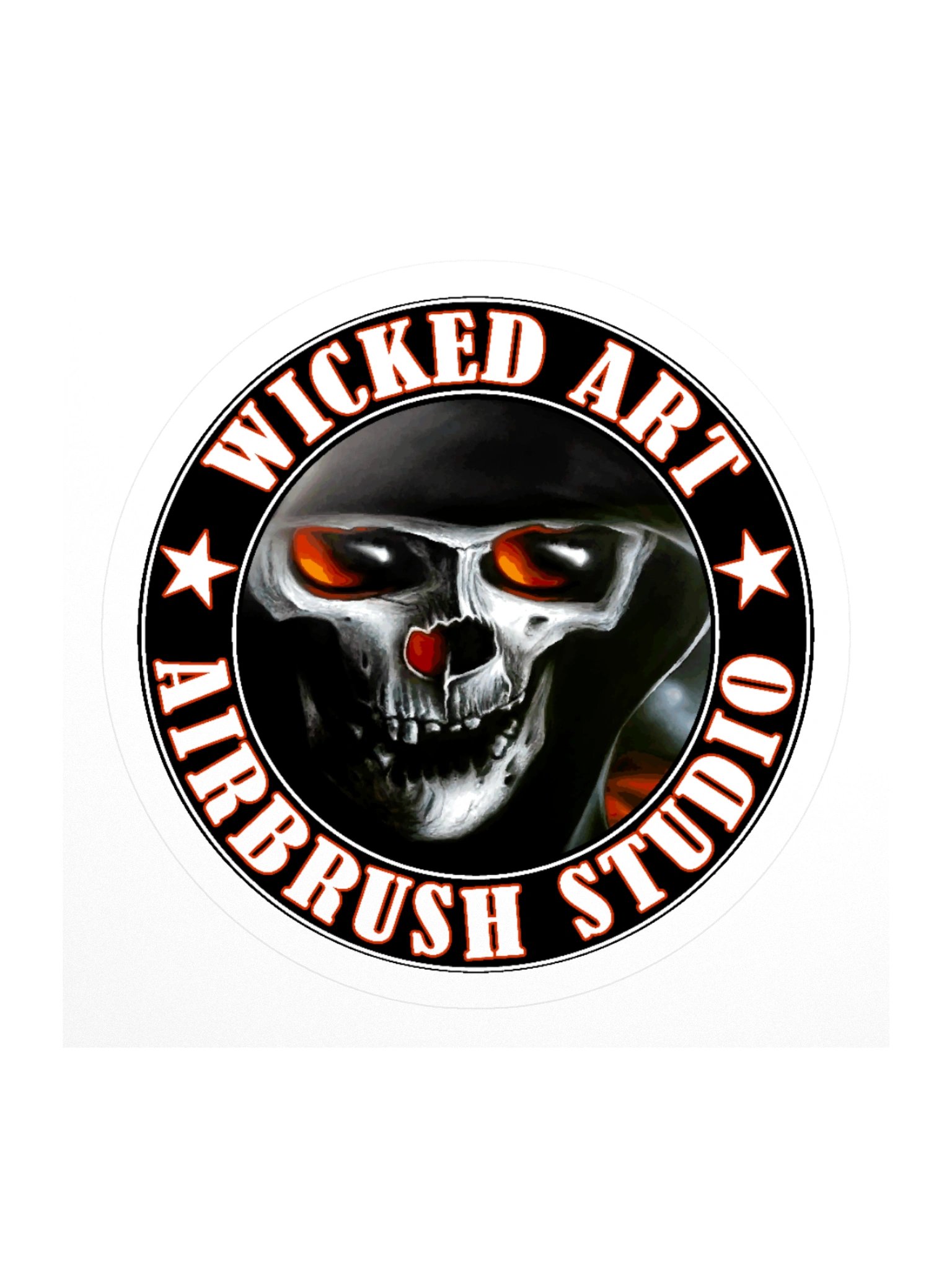 Wicked Art Skull Emblem Vinyl Sticker product image (3)