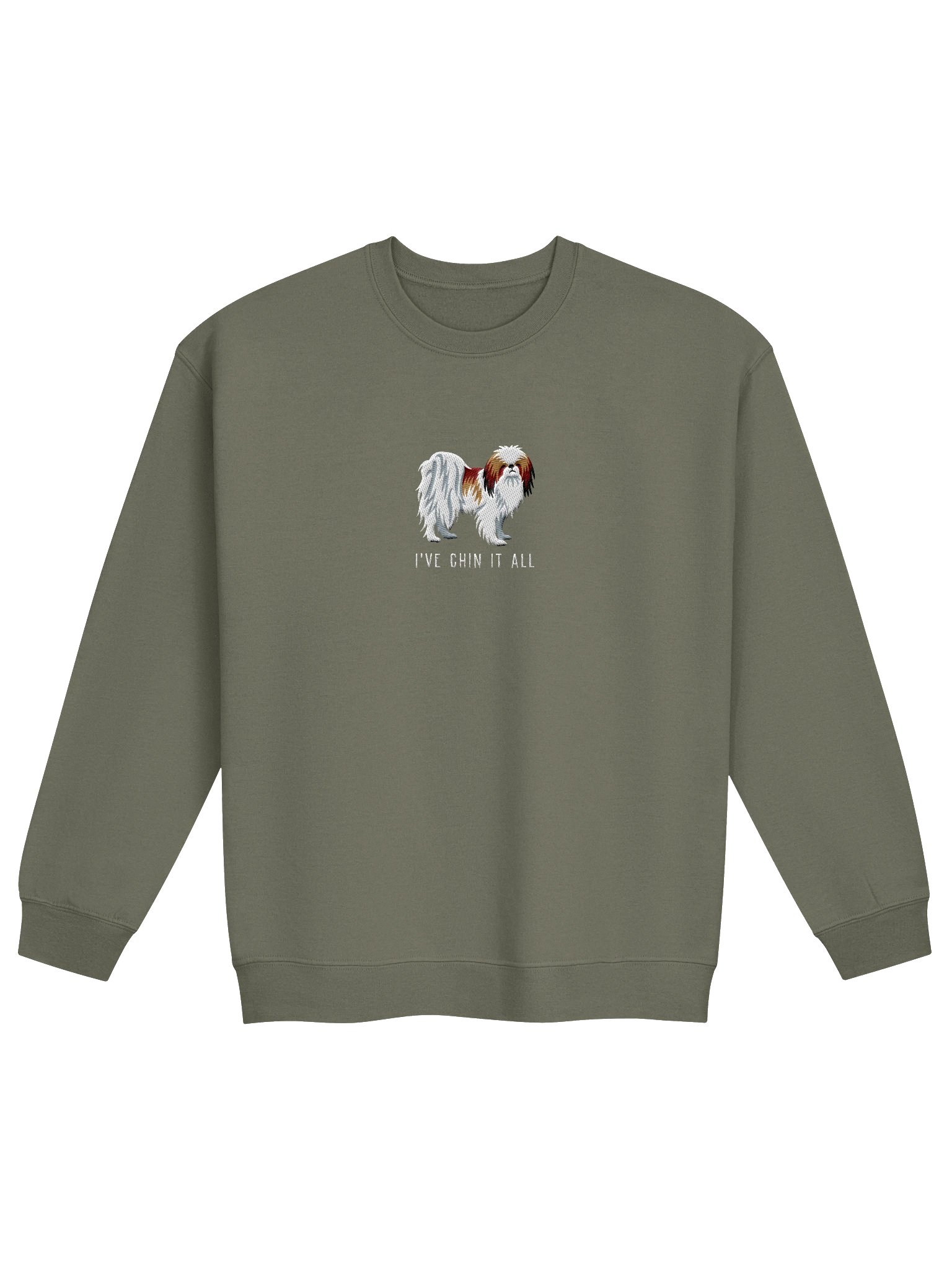 I've Chin It All Sweatshirt (Embroidered) of a Japanese Chin(Sable & White) product image (4)
