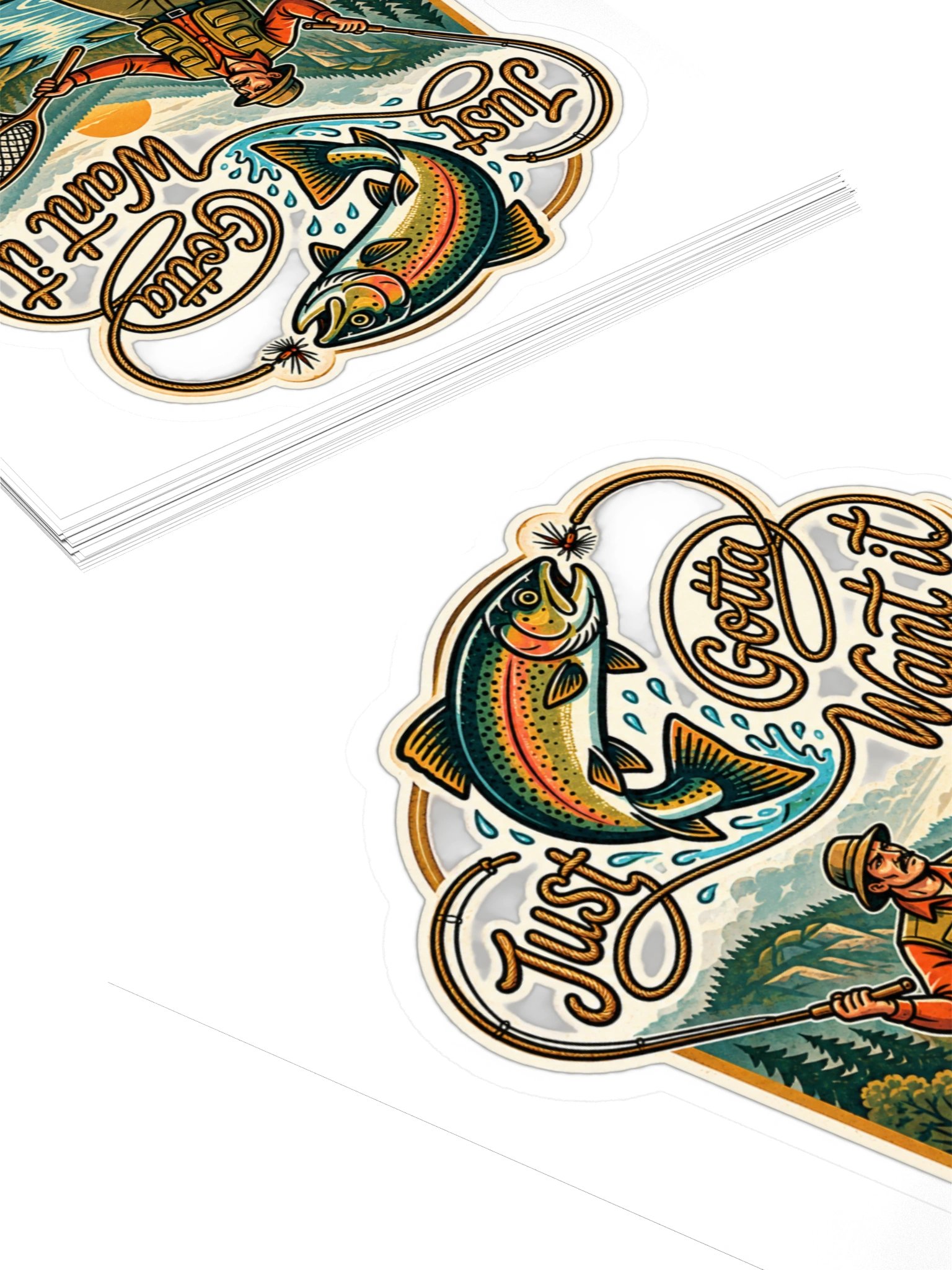 Trout fishing sticker product image (4)