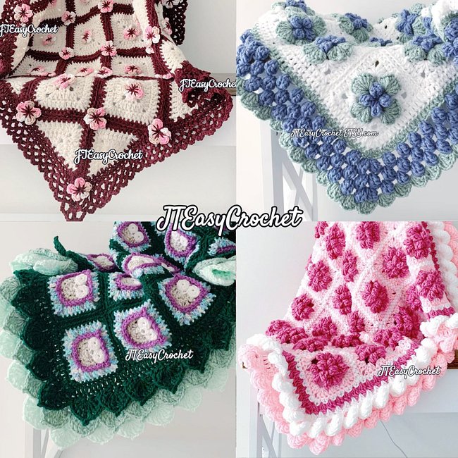 GRANNY SQUARE CROCHET BLANKET PATTERNS