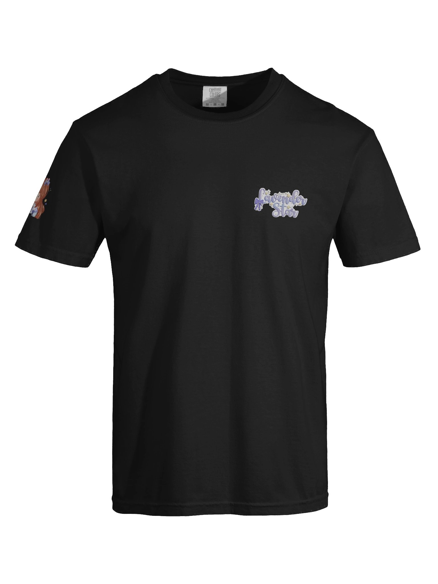 Lavender Star T-Shirt in Black product image (5)