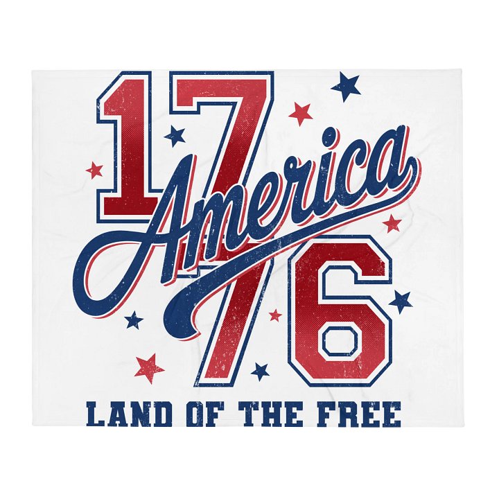 Cozy Land Of The Free Printed Throw Blanket product image (2)