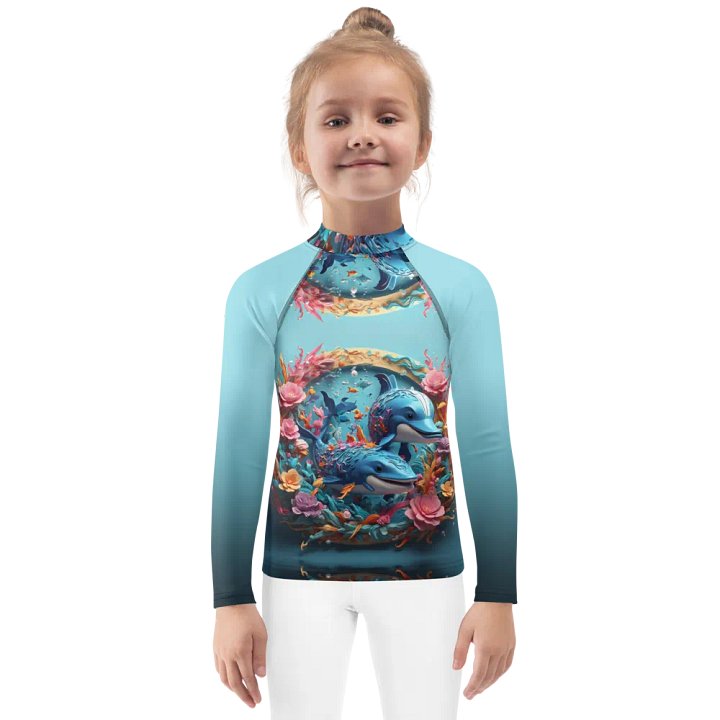 kids rash guard 2 dolphins product image (1)