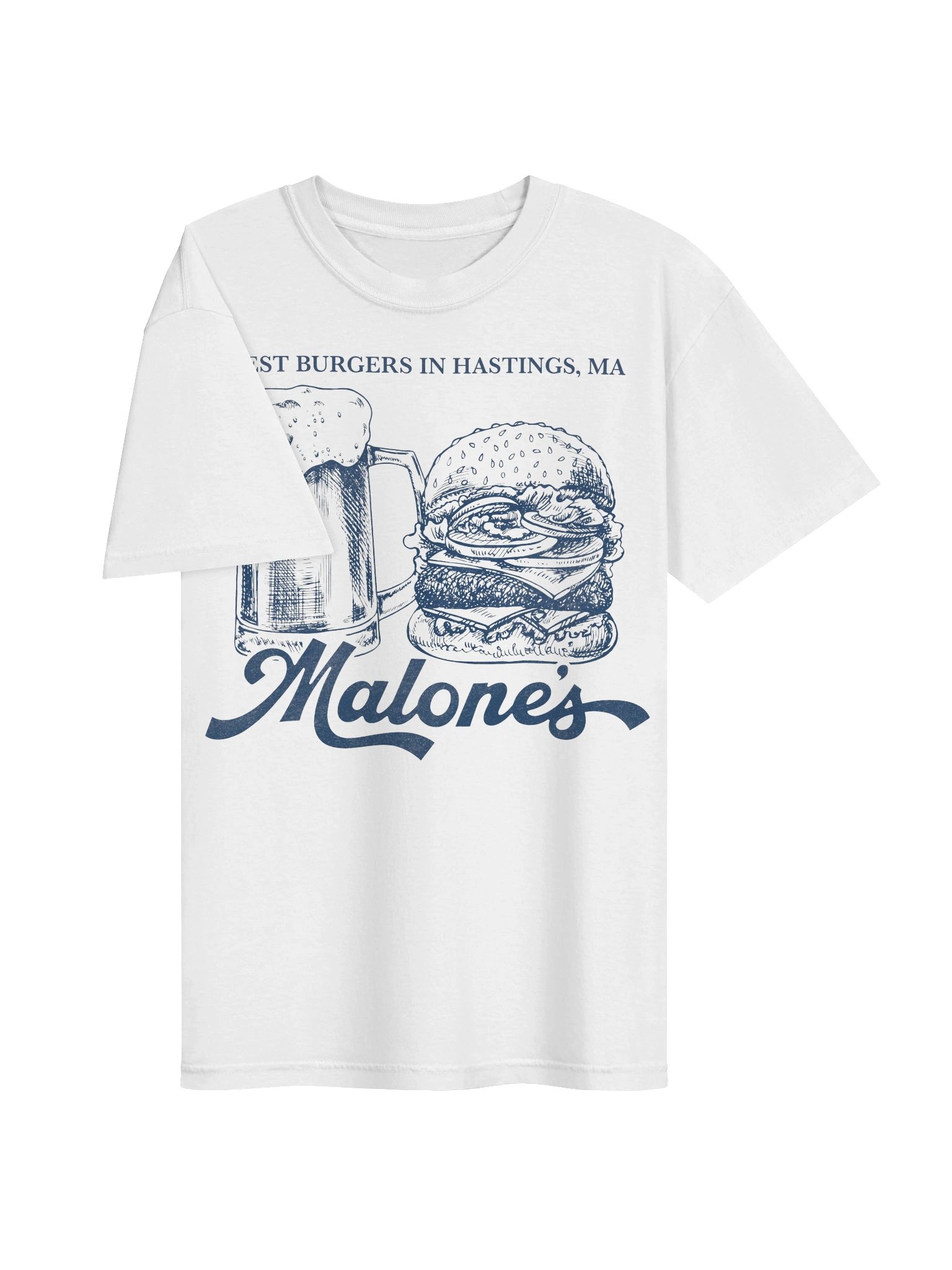 Malone’s Off-Campus Bar T-Shirt – "Best Burgers in Hastings, MA" Vintage Graphic Tee product image (45)