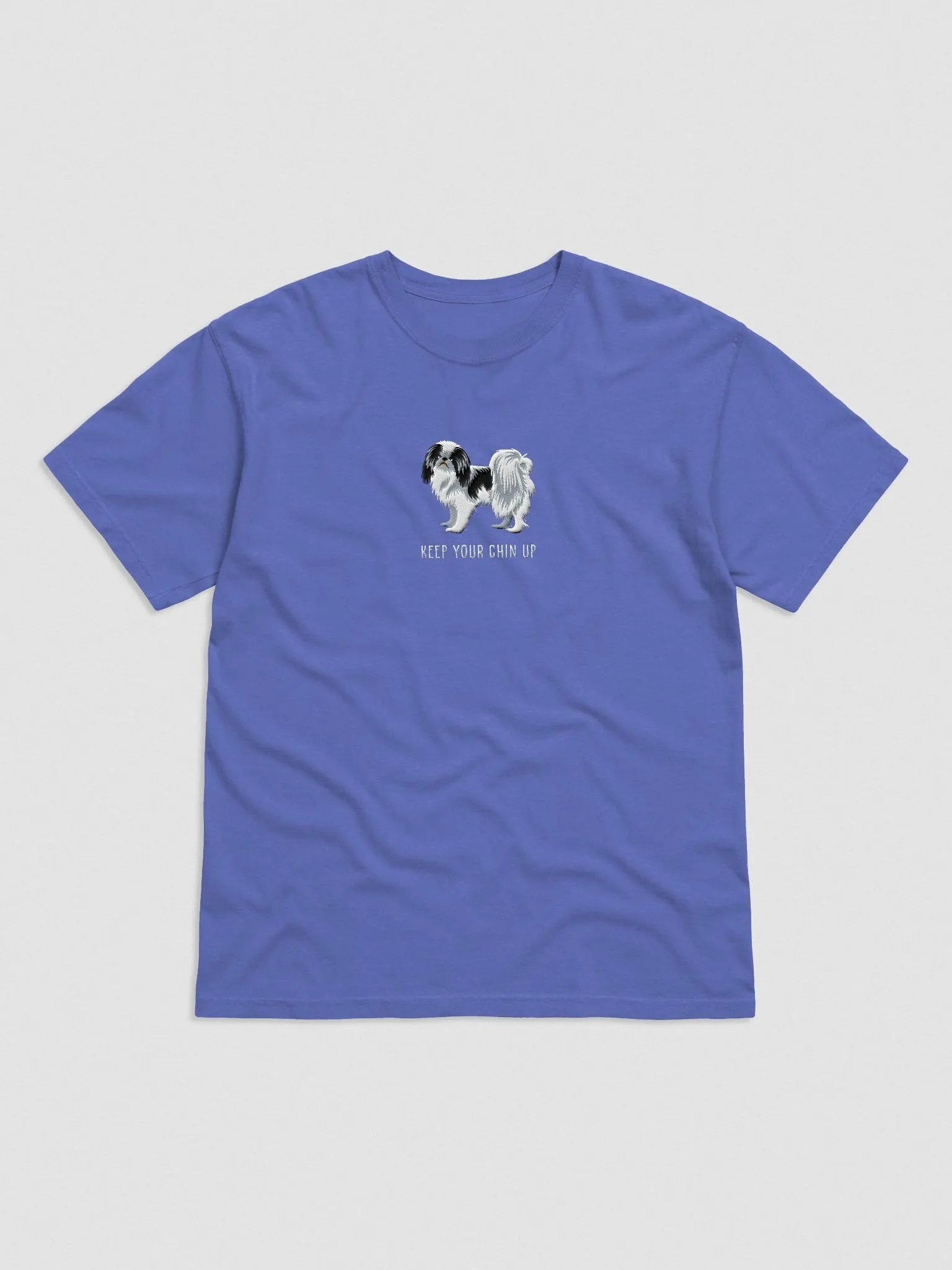 Keep Your Chin Up T-Shirt(Embroidered) of a Japanese Chin product image (4)