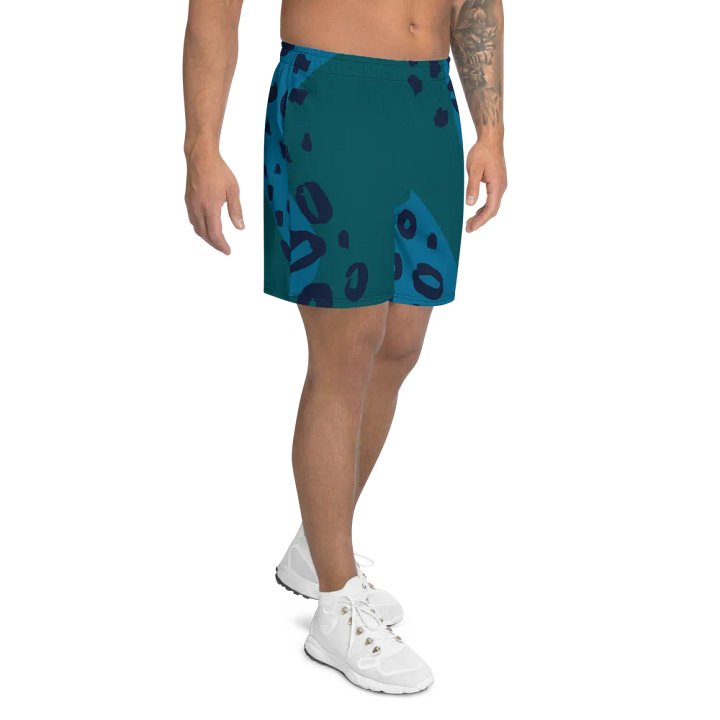 Flowing Blue Leopard Athletic Shorts product image (2)