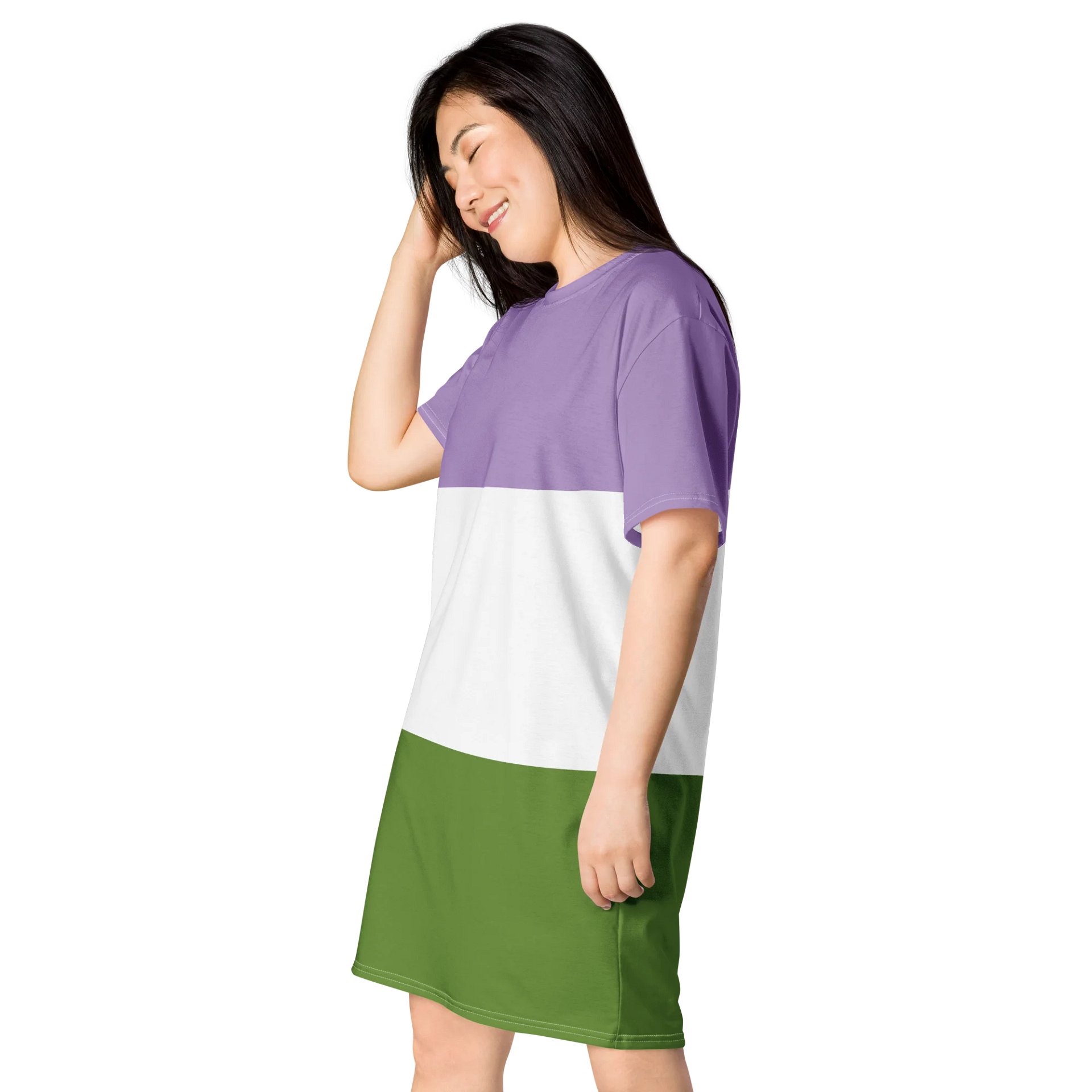 Genderqueer Pride Flag T-shirt Dress product image (3)