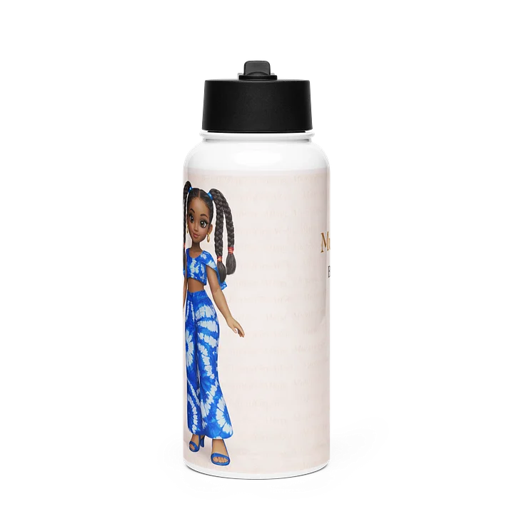 MummiGer Blue Tie-Dye Stainless Steel Water Bottle product image (1)