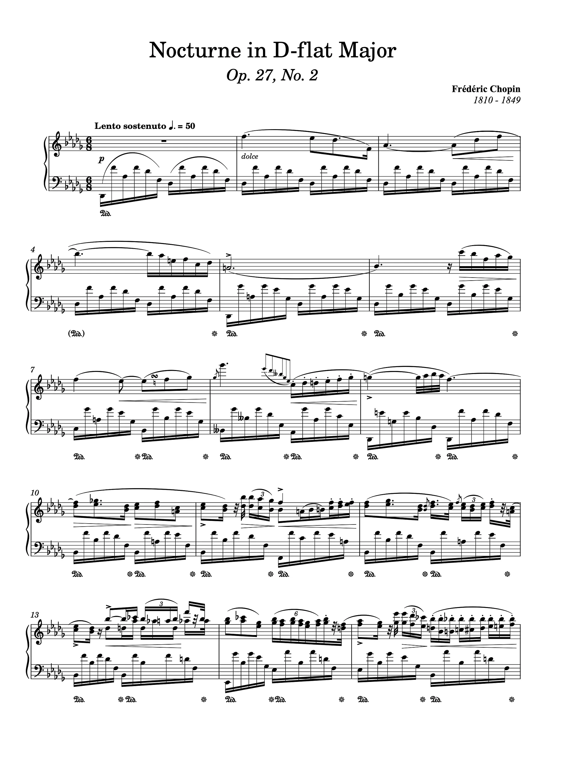 Nocturne in D-flat Major, Op. 27, No. 2 product image (1)