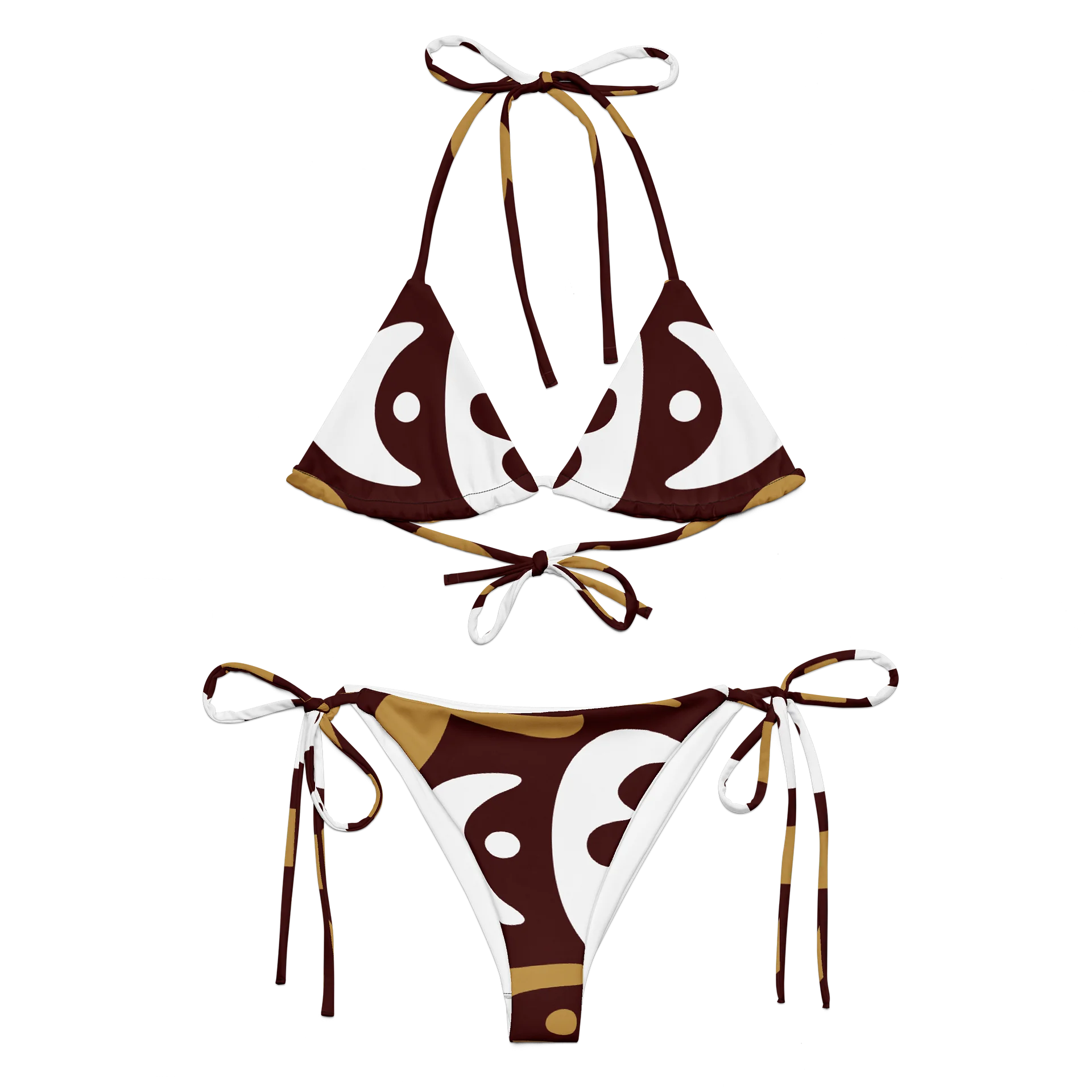 Maroon Ornamental Heart String Bikini product image (10)