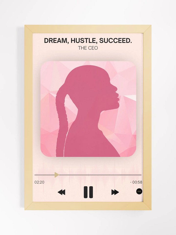Dream Hustle Succeed Wall Art - Blush product image (2)