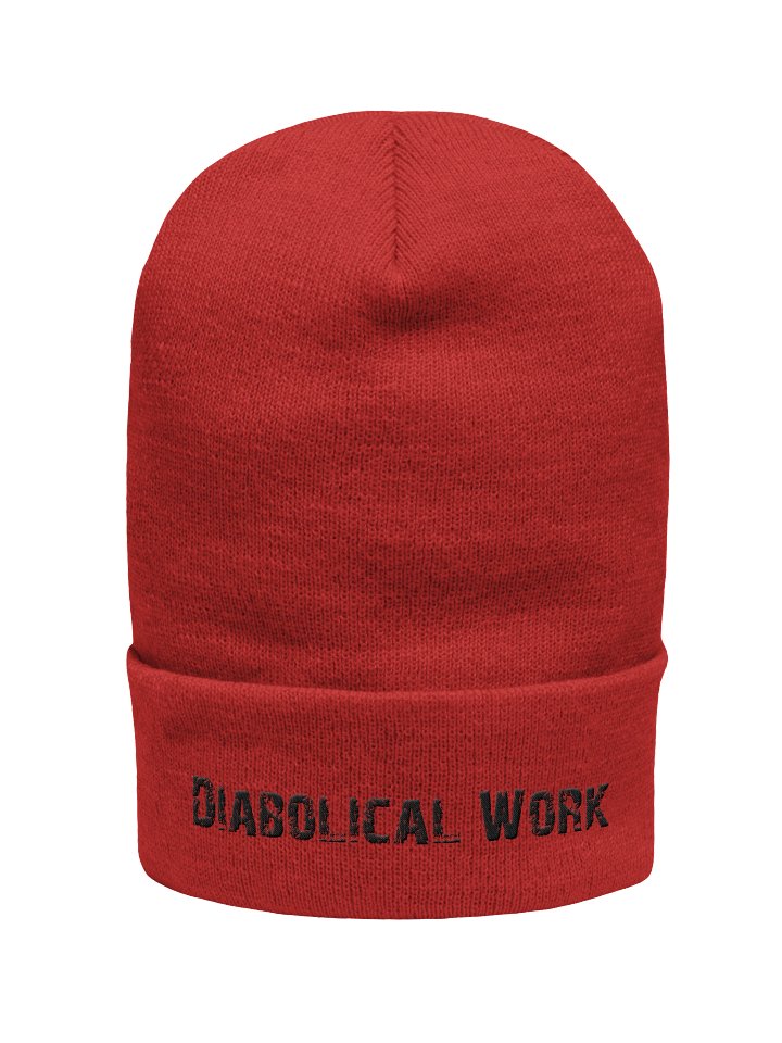 Diabolical Work Beanie (Black Stitching) product image (2)