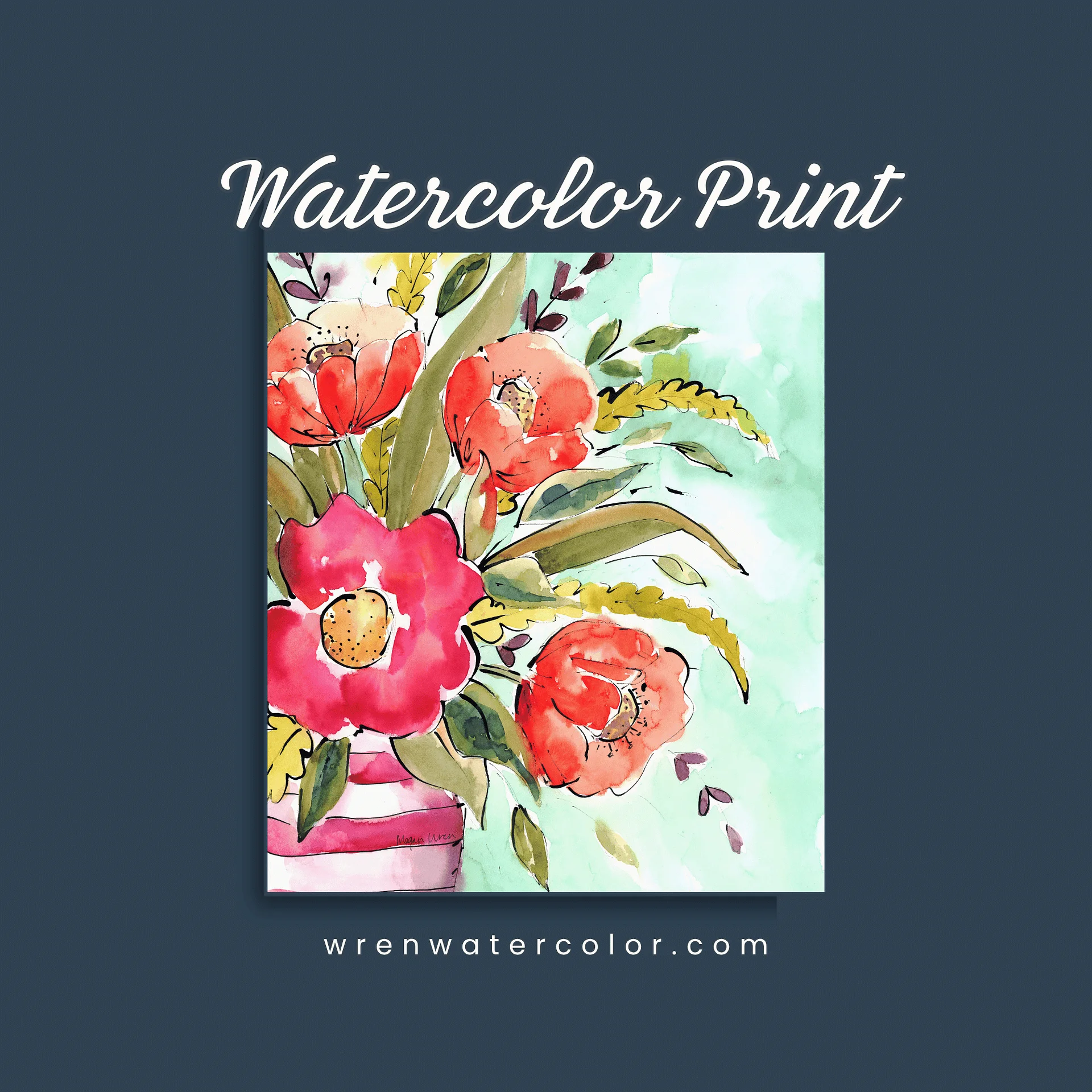 Floral Watercolor Print - Bold & Blooming product image (1)
