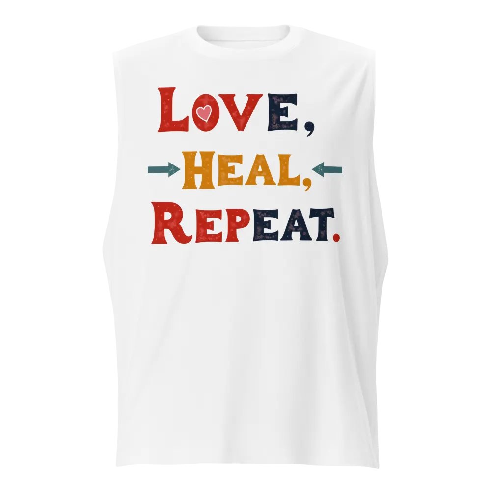 Love Heal Repeat Muscle Tank product image (1)