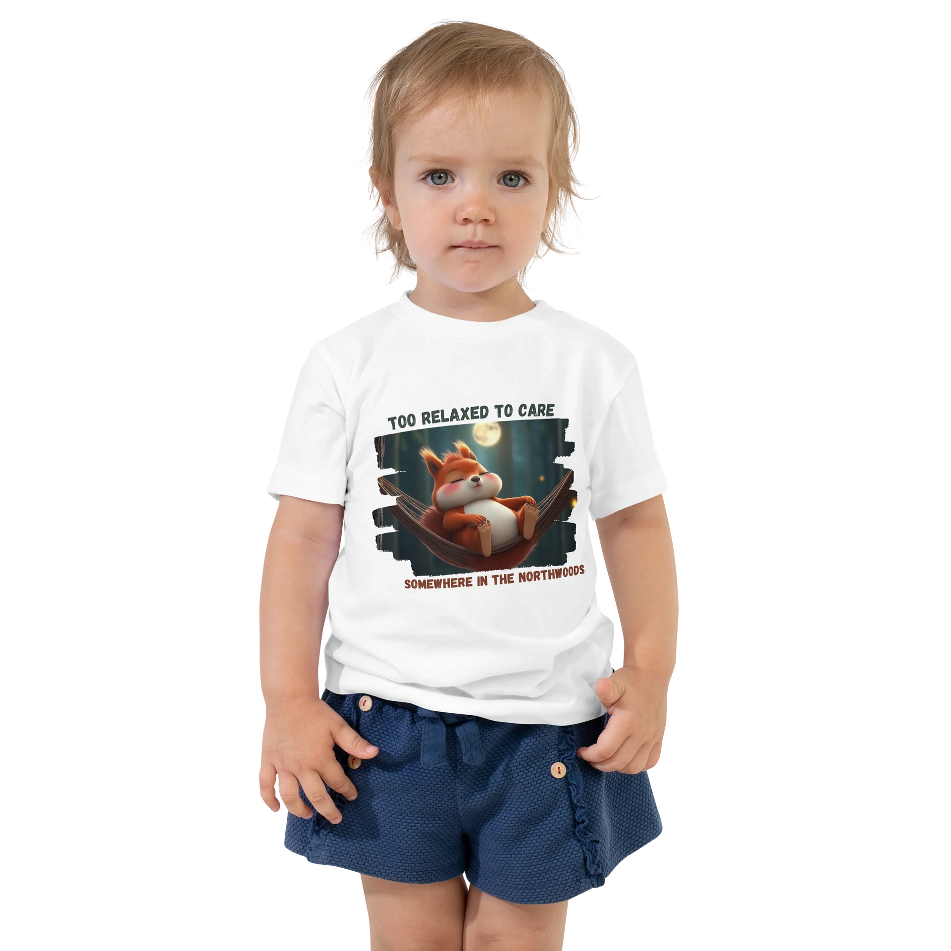 Cute Sleeping Red Squirrel T-Shirt for Kids – Cozy Forest Wildlife Design product image (3)