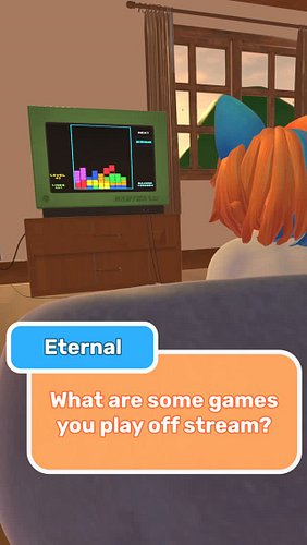 Tetris is a great game to stop overthinking with.
Ask questions here: https://forms.gle/JqXpNPfhDSMVwGy36

VRChat World: Butt...