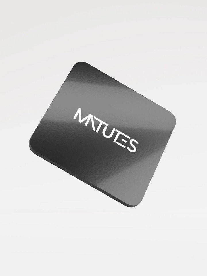 MatuteS White on Black Logo Coaster product image (1)