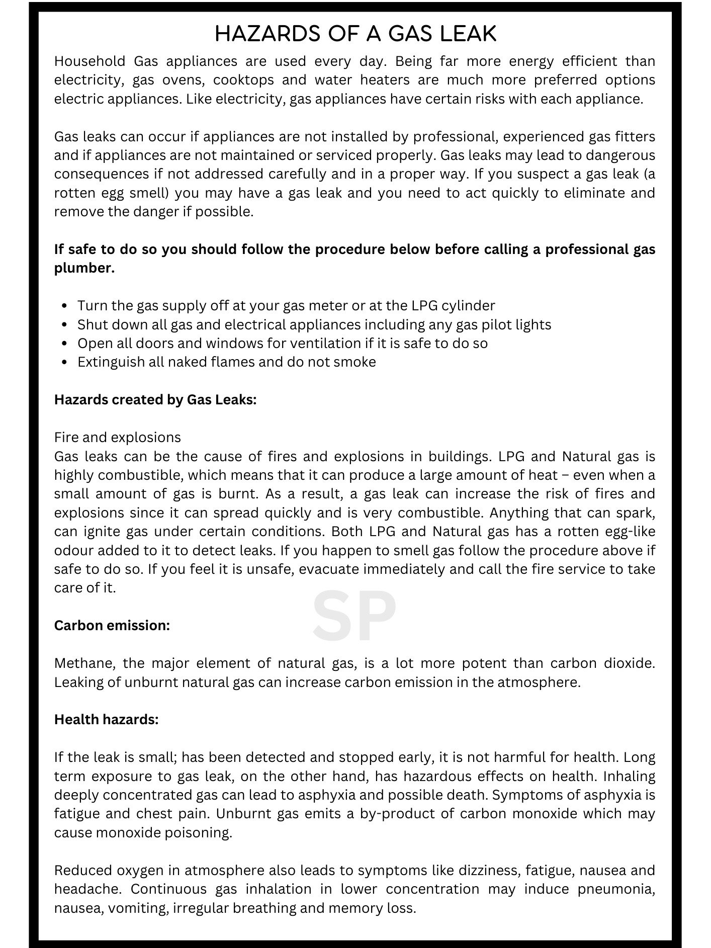 Gas Safety Multiple-Choice Questions Worksheet product image (2)