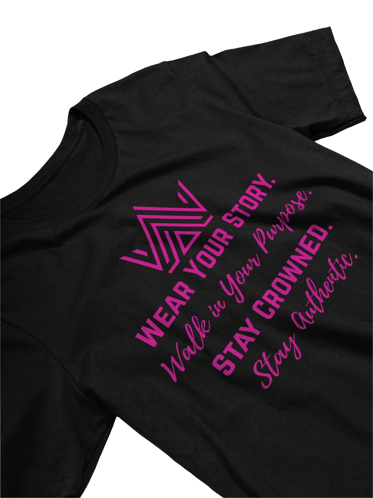 Crowned & Authentic Tee (Pink Design) product image (2)