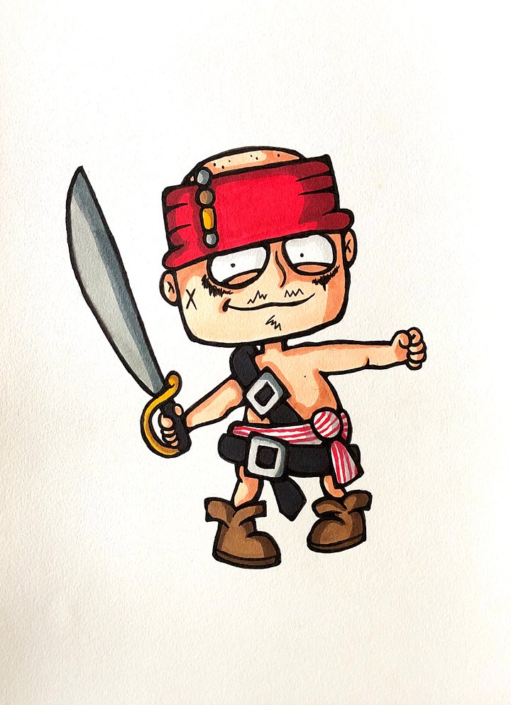 Pirate 6 Original Drawing product image (1)