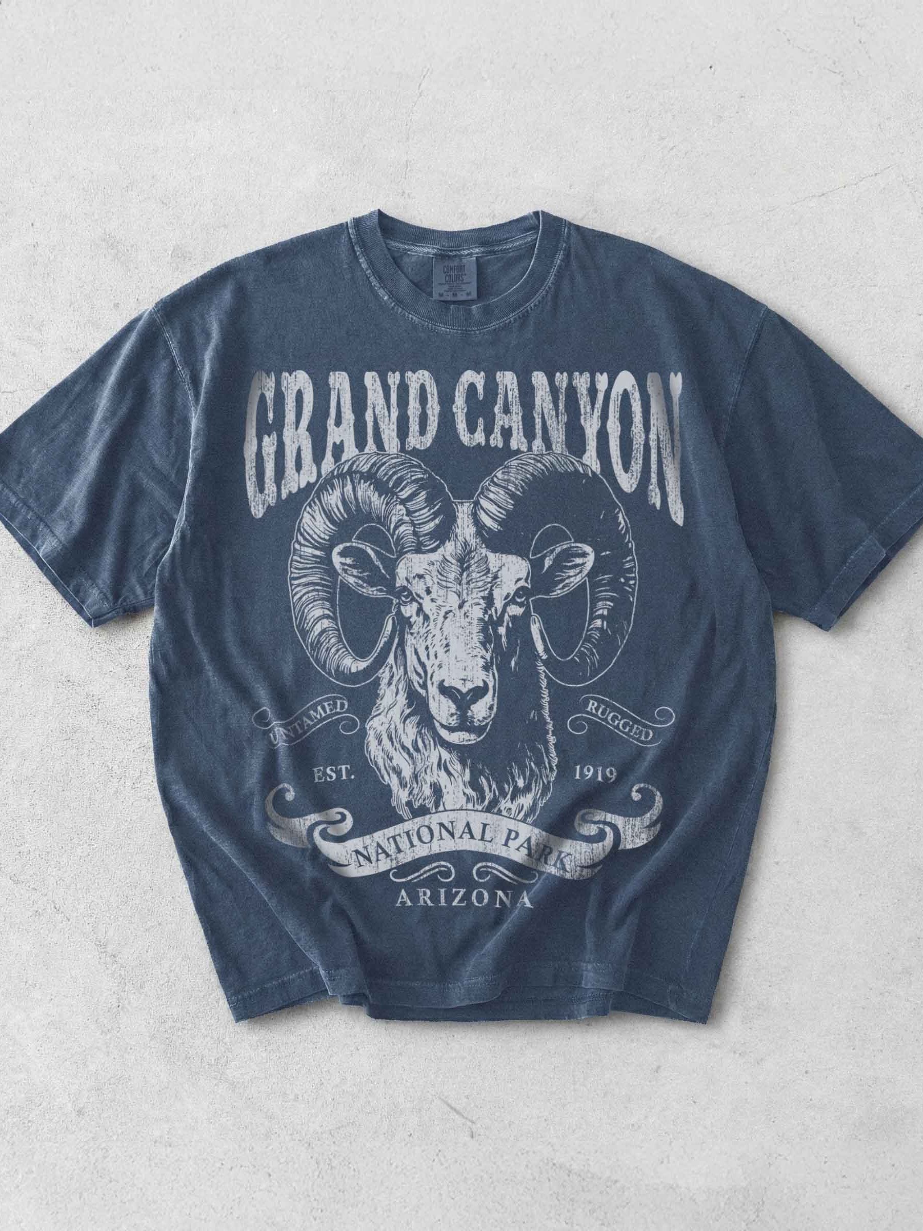 Grand Canyon Shirt – Vintage Ram National Park Arizona Graphic Tee product image (1)