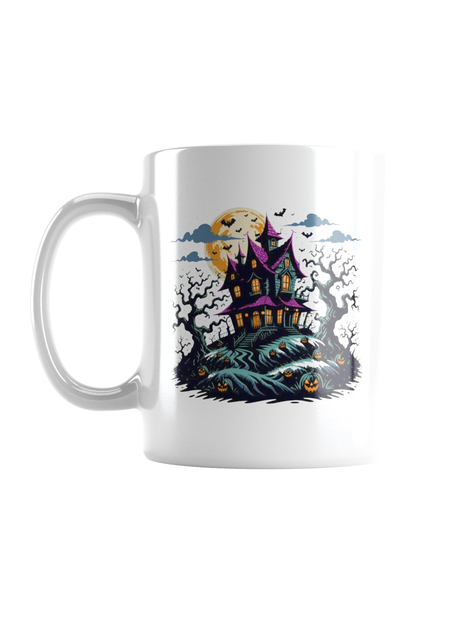 Haunted House Night Scene Coffee Mug product image (1)