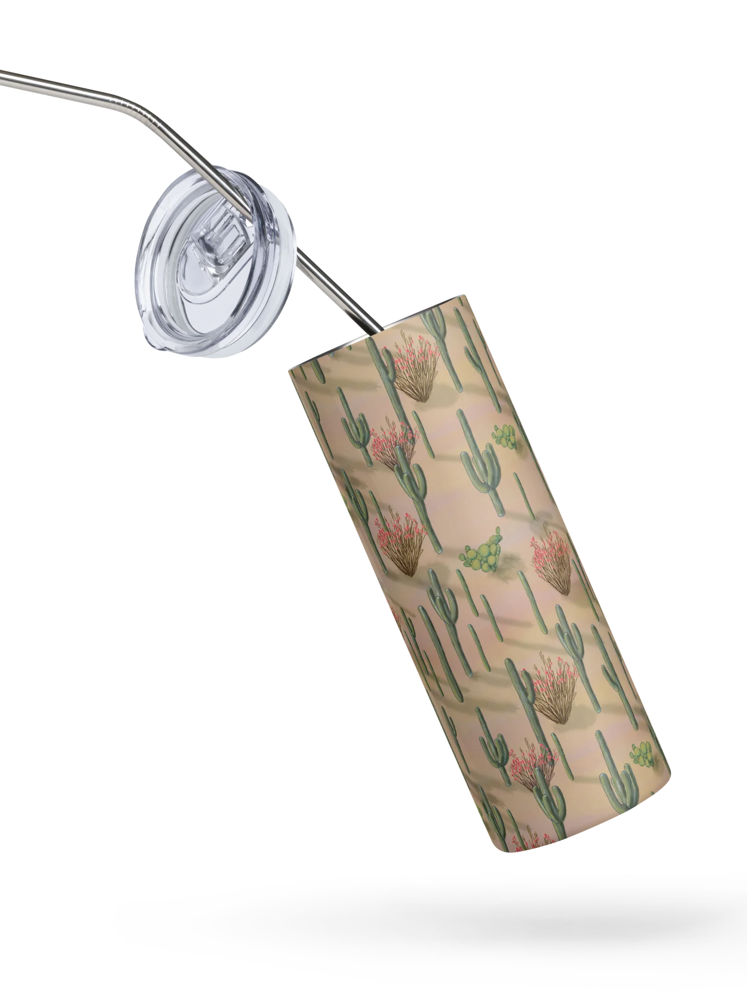 Saguaros of the Sonoran Desert Stainless Steel Tumbler with Straw product image (2)