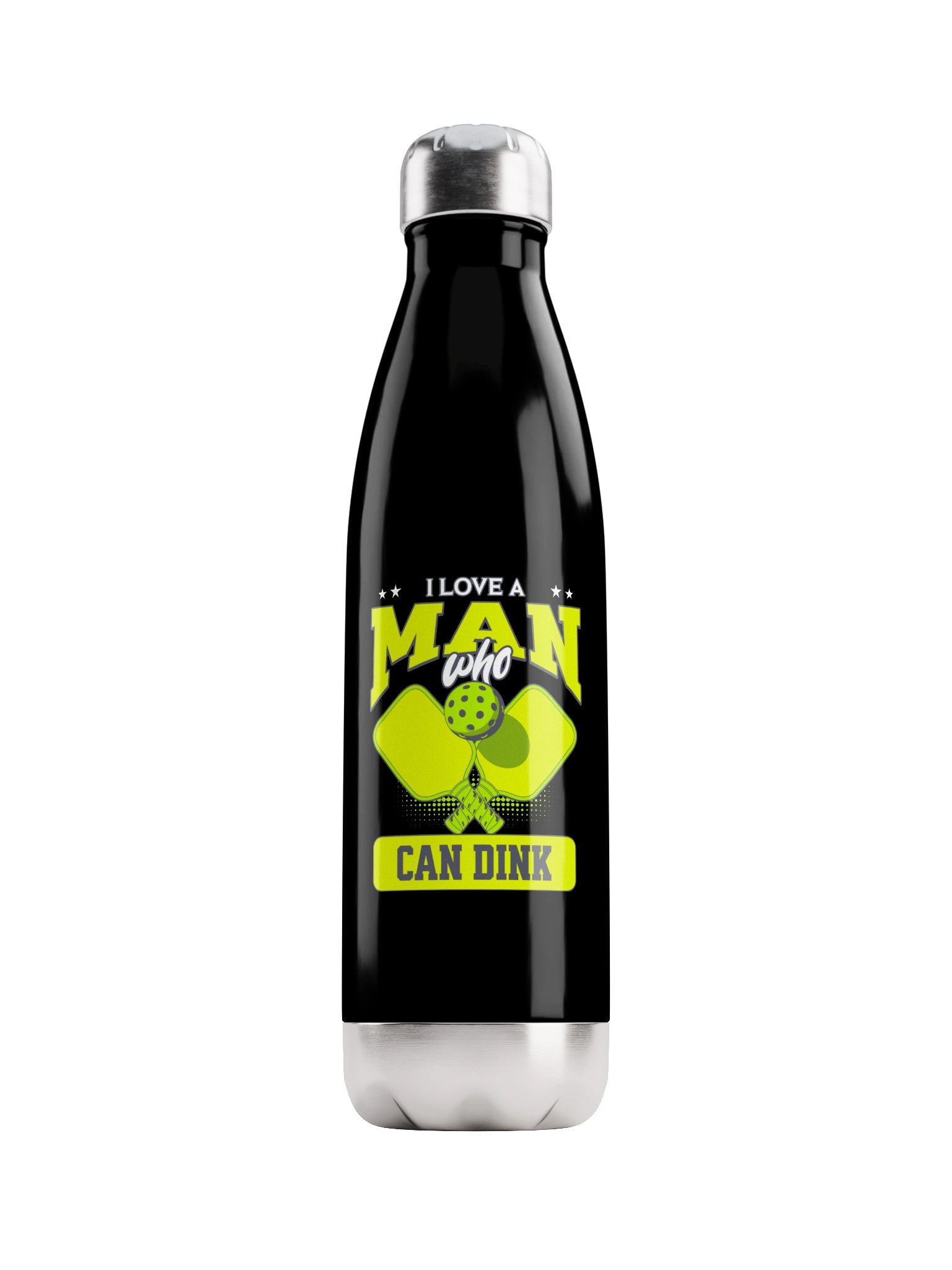 I Love a Man Who Can Dink Funny Pickleball Water Bottle product image (1)