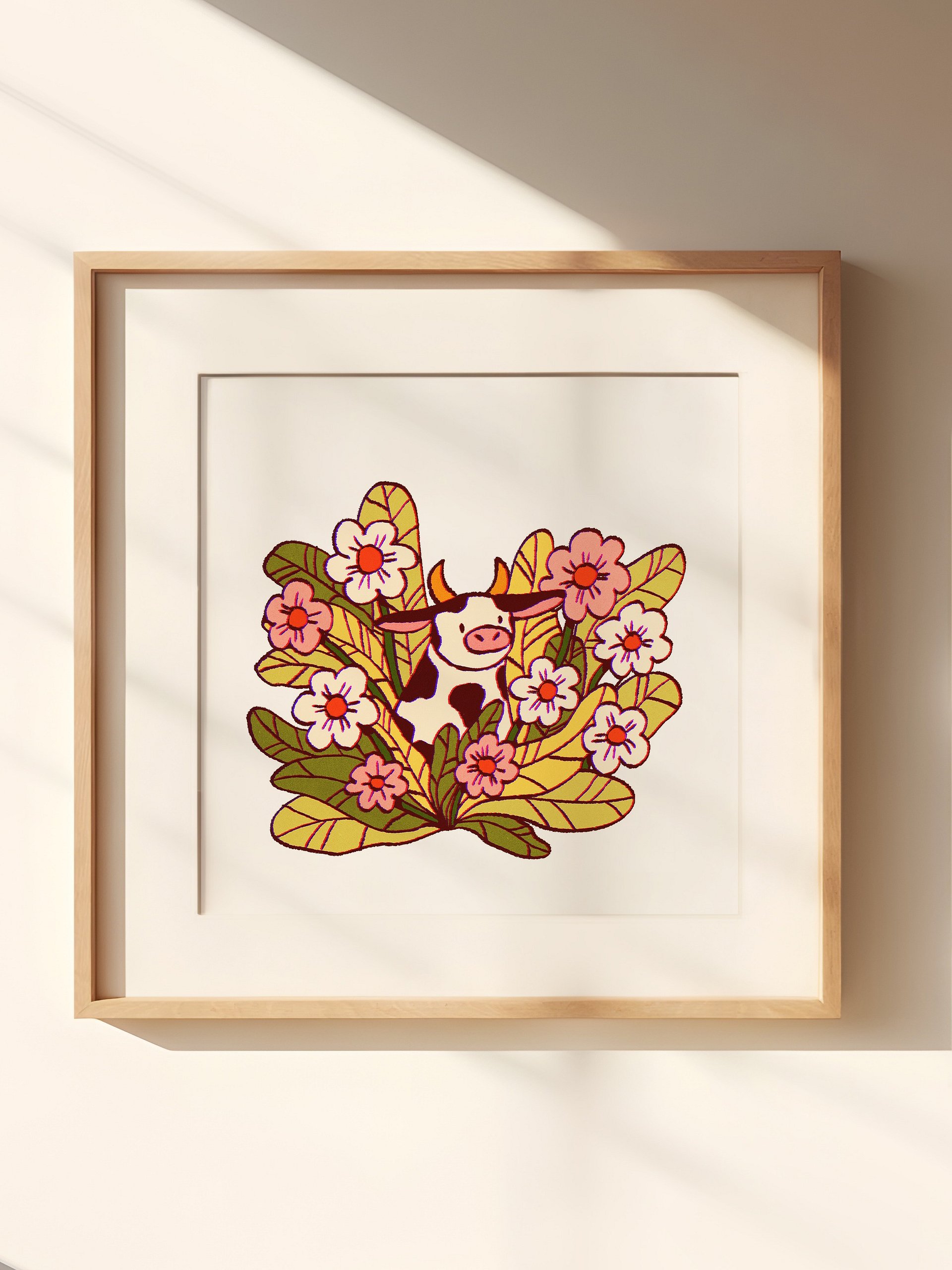 Flower Cow Art Print product image (1)