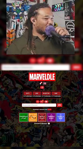 Comic Marveldle for Aug 31! It's rare that I use the powers clue this early but it paid off! #comics #marvel #marveldle