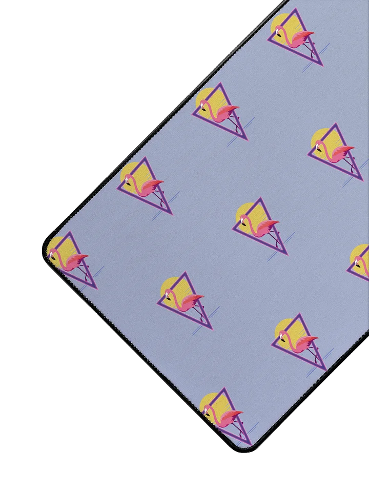 Pink Purple Gaming Desk Mat - Retro Flamingo Design product image (2)