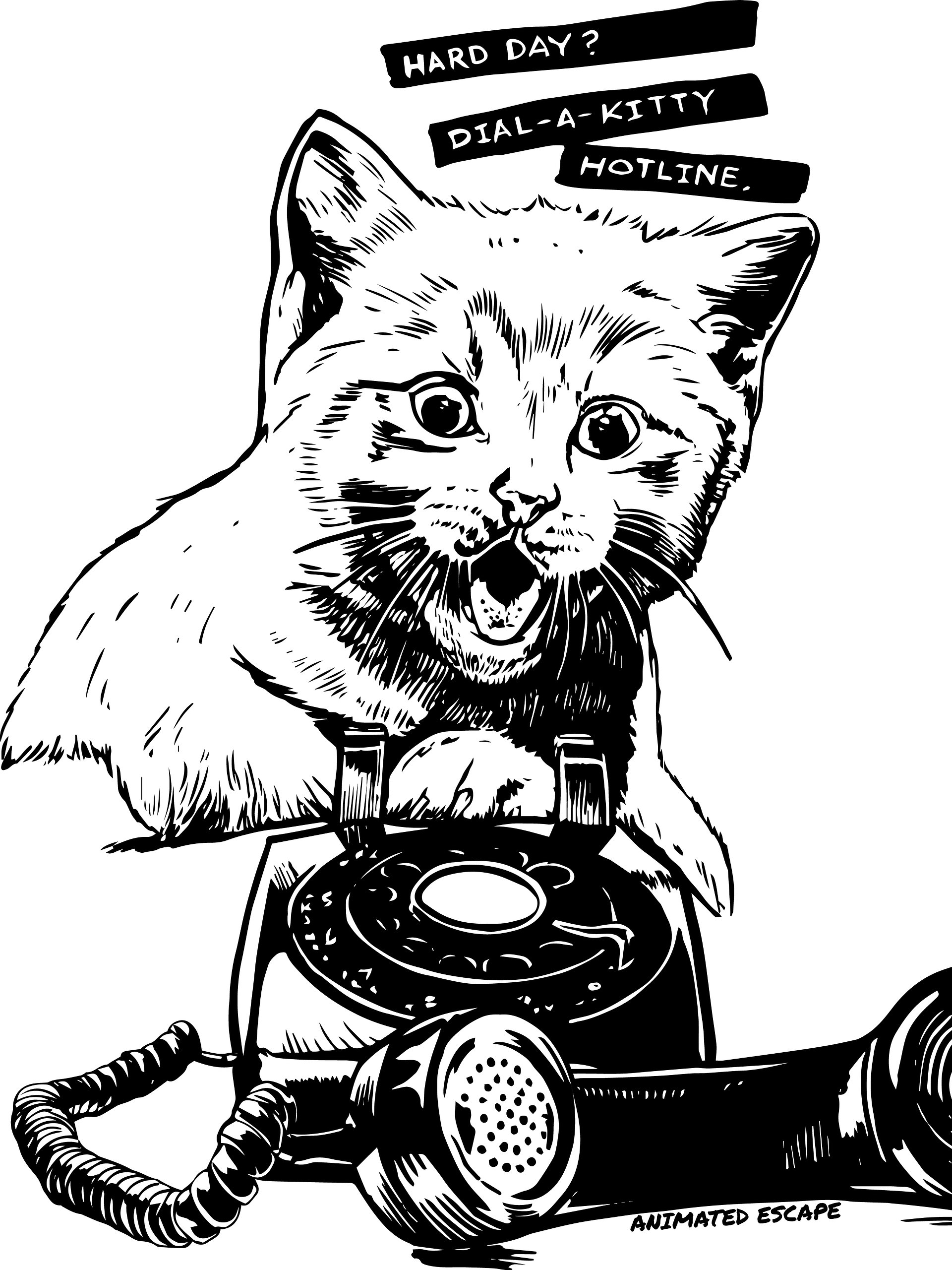 DIAL-A-KITTY HOTLINE TEE product image (36)
