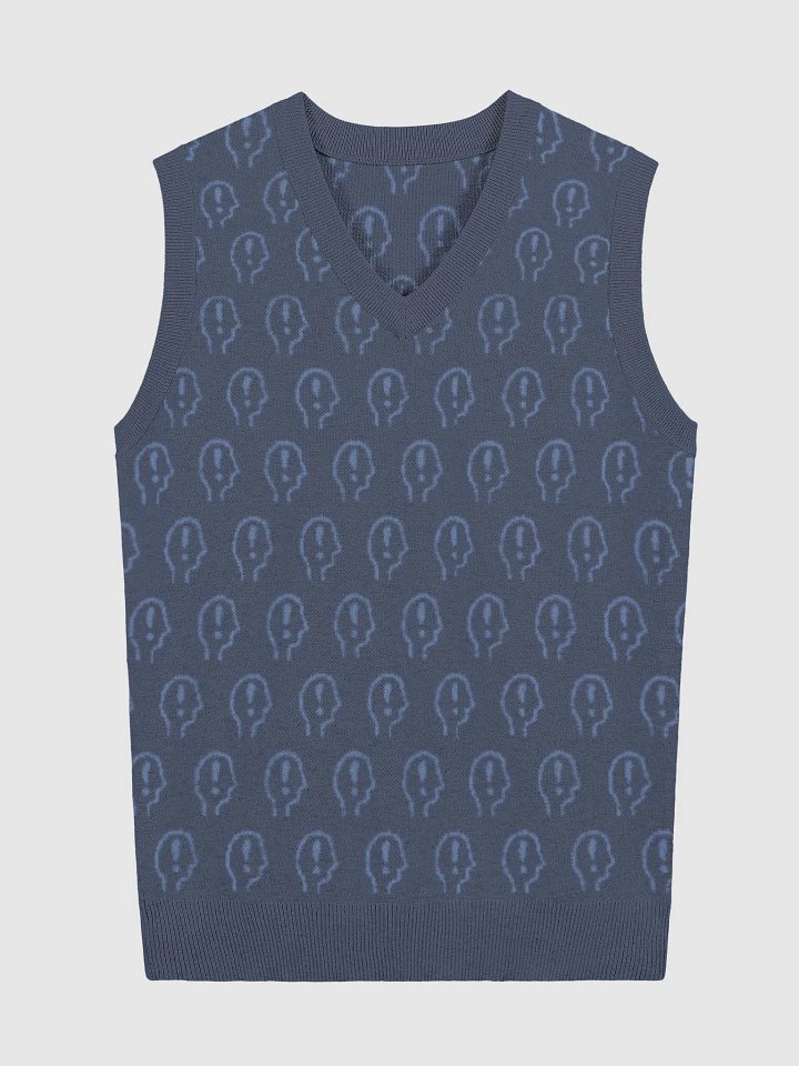EXCLAIMING MENTALLY (duotone navy) knitwear vest product image (4)
