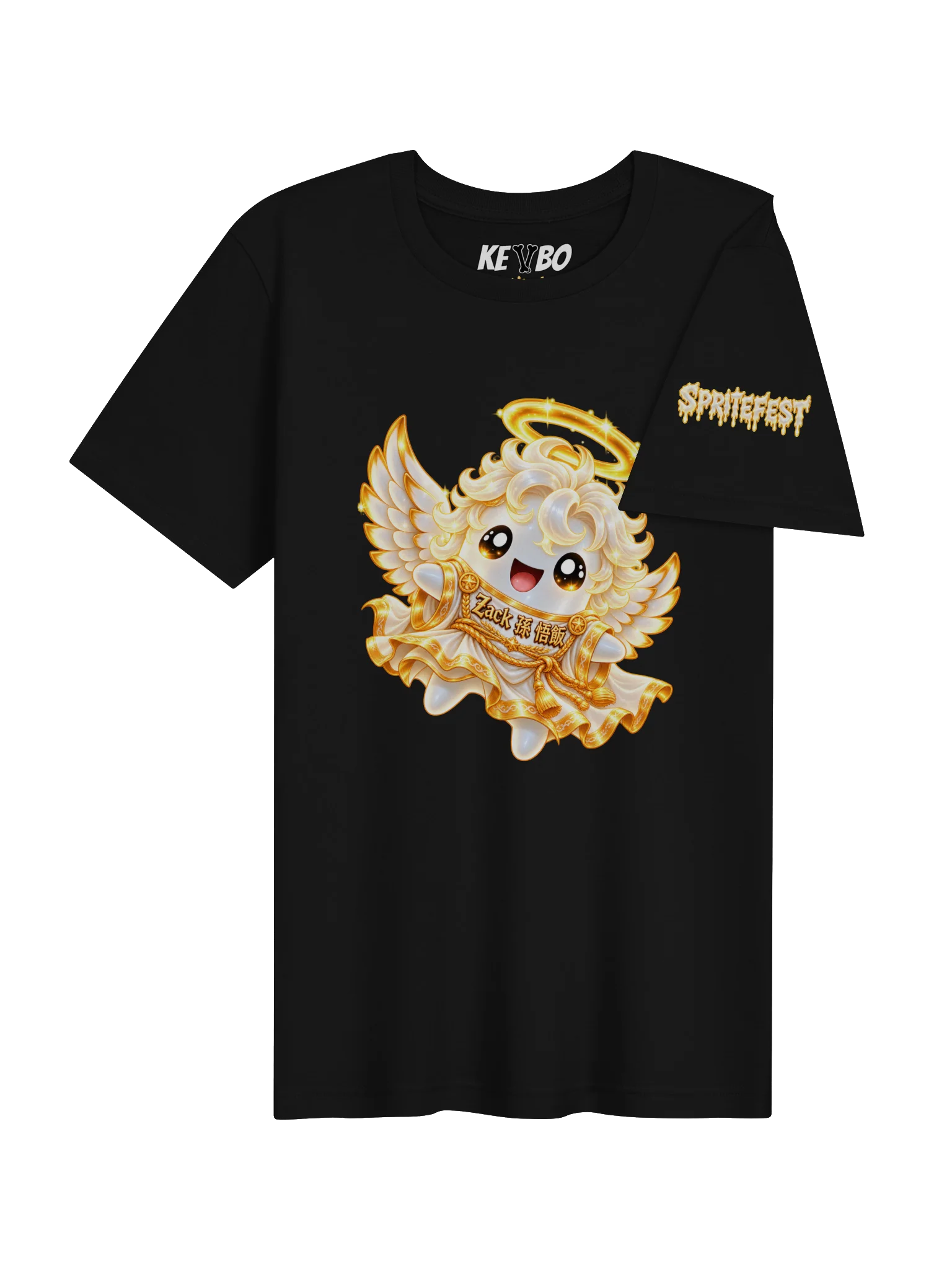 SPRITEFEST "Angel Sprite" ADULT Black T-Shirt product image (4)