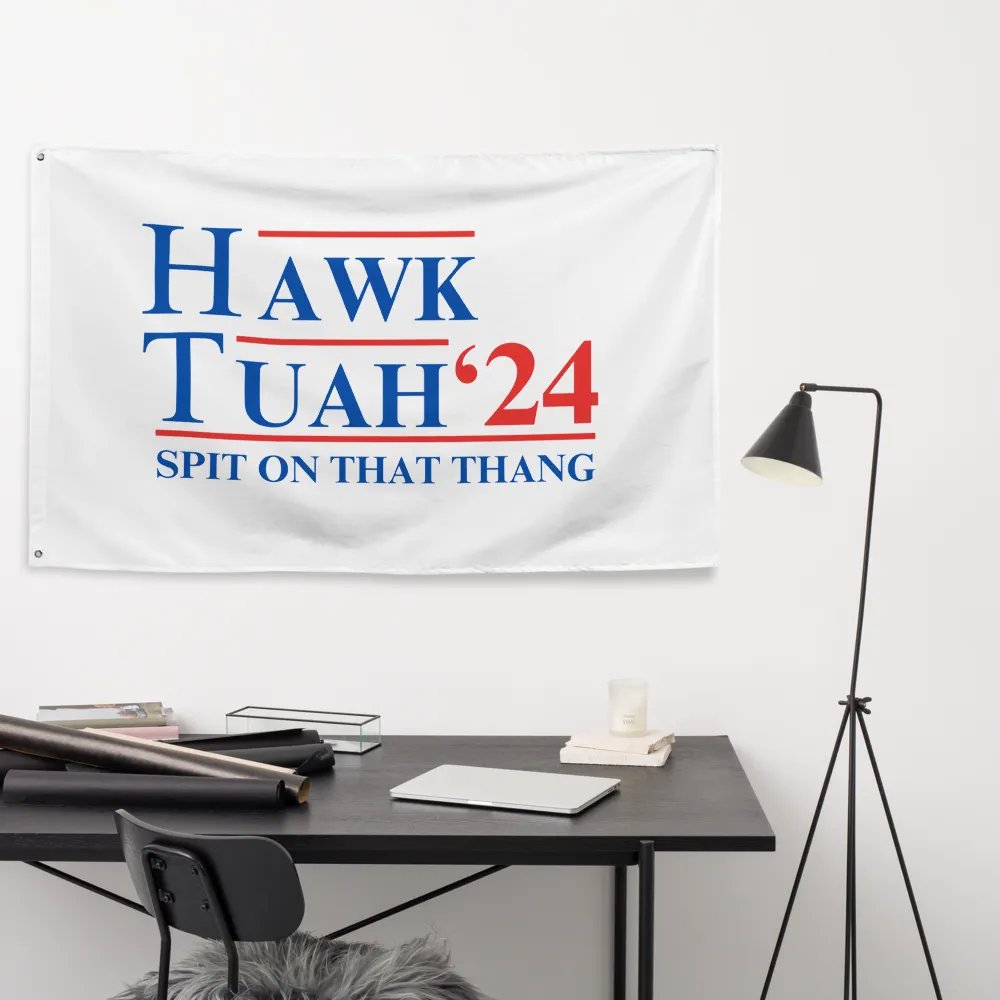 The Hawk Tuah '24 Spit on that Thang - Flag product image (9)