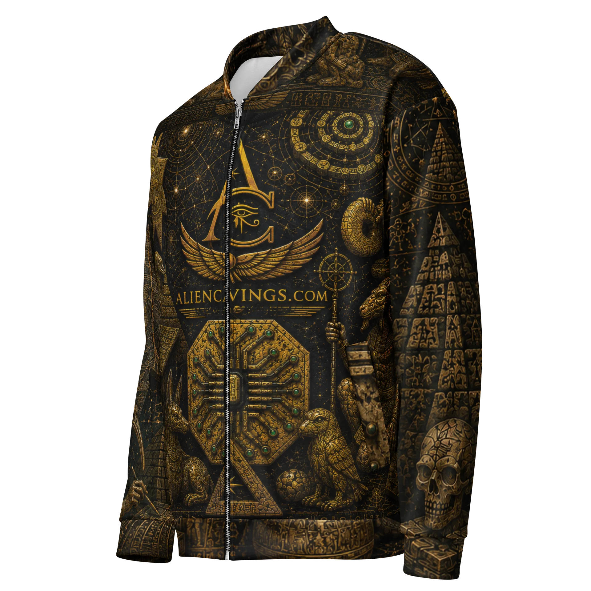 Aliencarving's Chipped World Bomber Jacket product image (3)