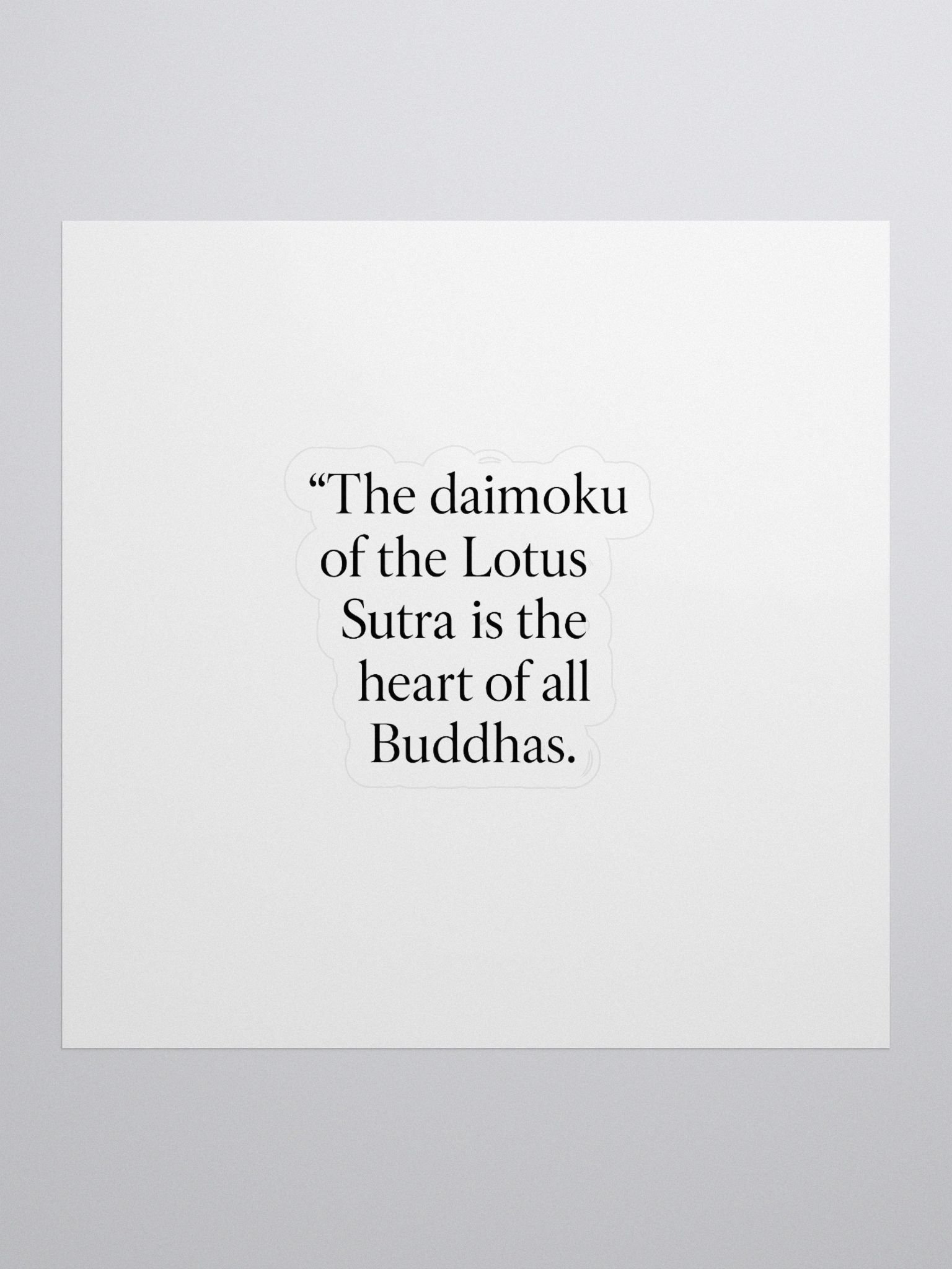 Daimoku Lotus Sutra Quote Sticker – Nichiren Buddhism Faith-Inspired Decal product image (1)