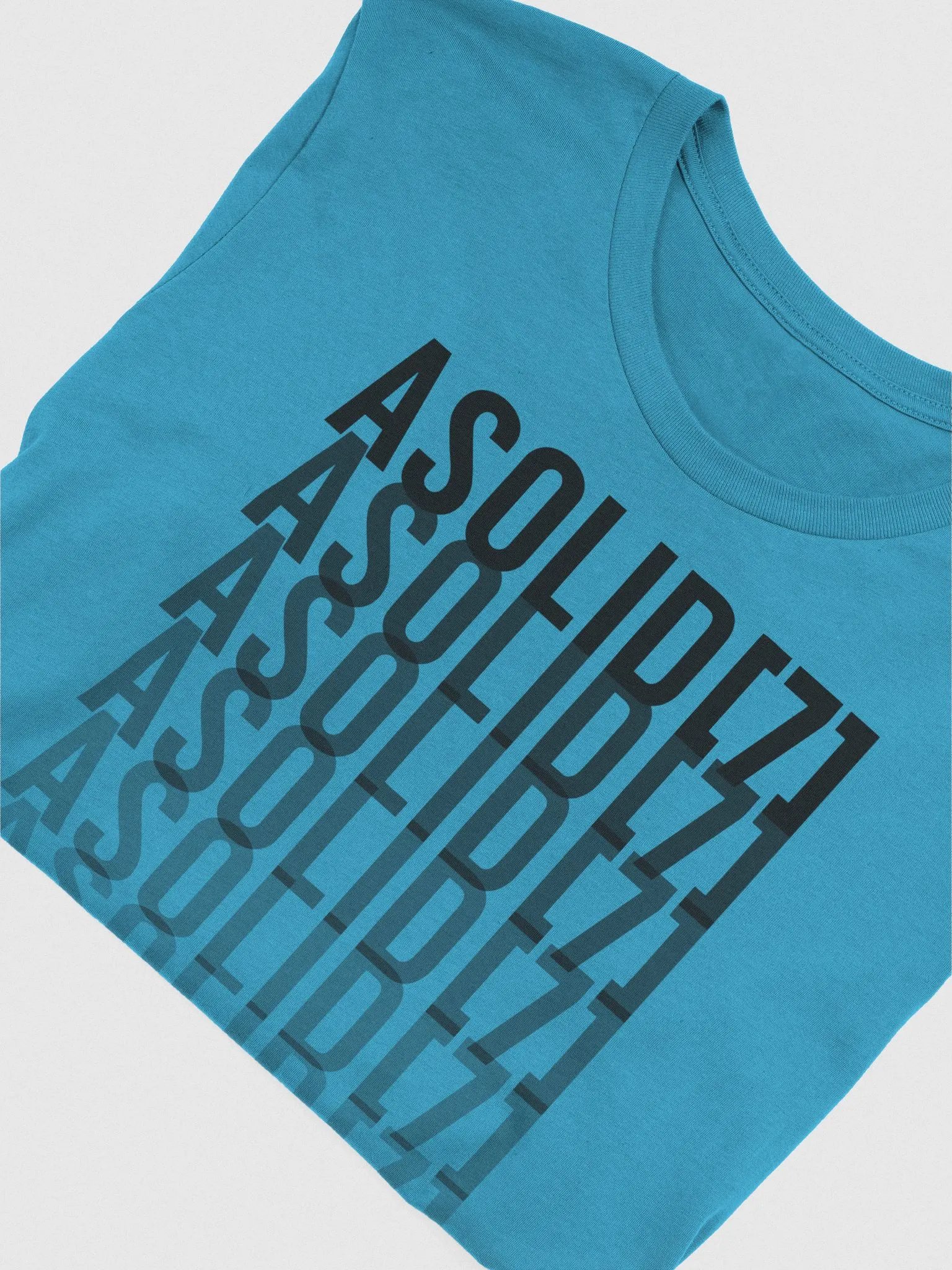 ASolid[7] Repeat Fade Black Design Tee Shirt product image (2)